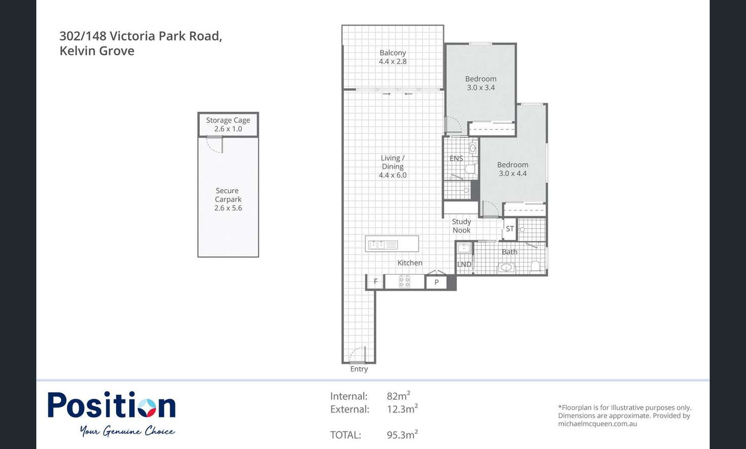 Floorplan of Homely apartment listing, 813/148 Victoria Park Road, Kelvin Grove QLD 4059