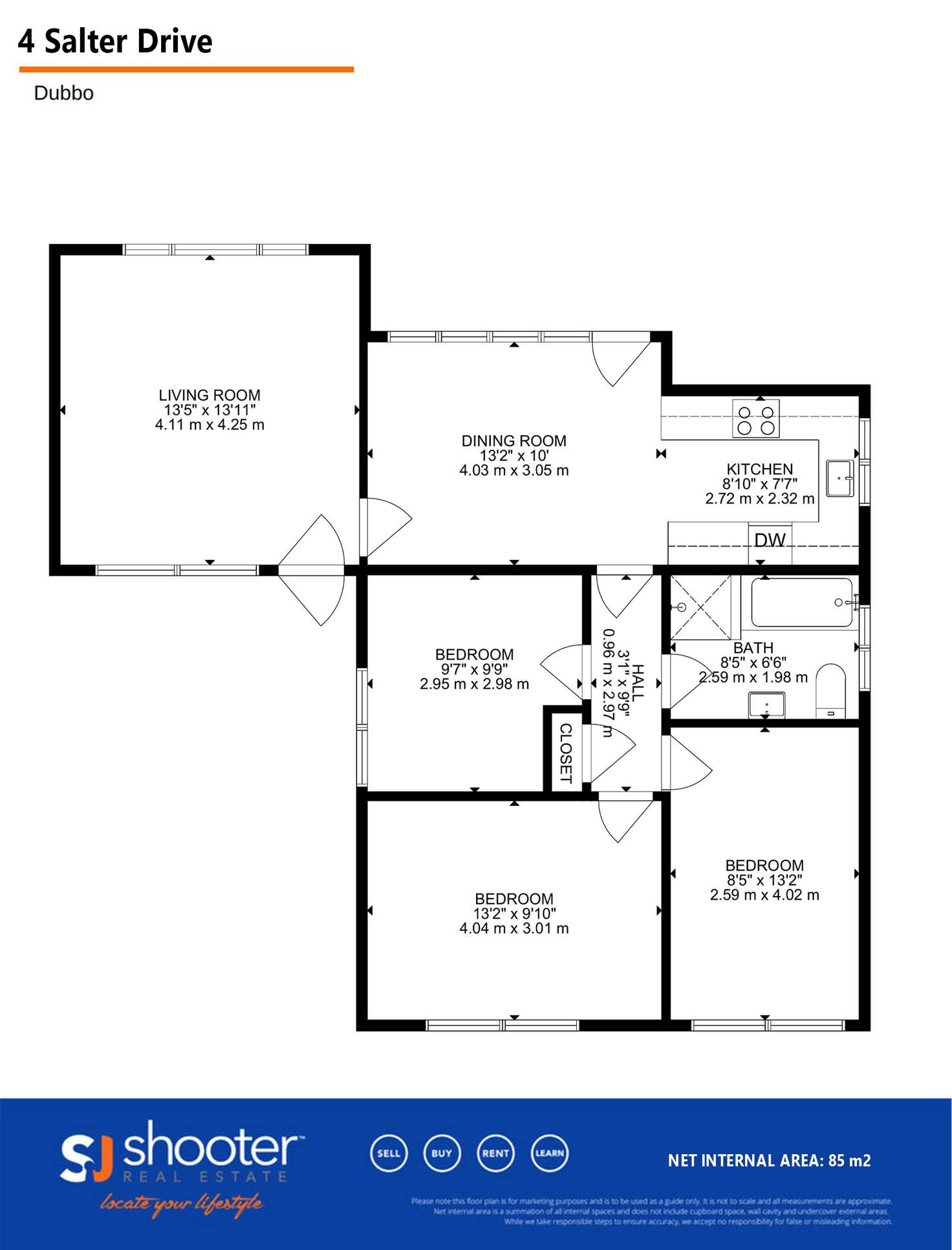 Floorplan of Homely house listing, 4 Salter Drive, Dubbo NSW 2830