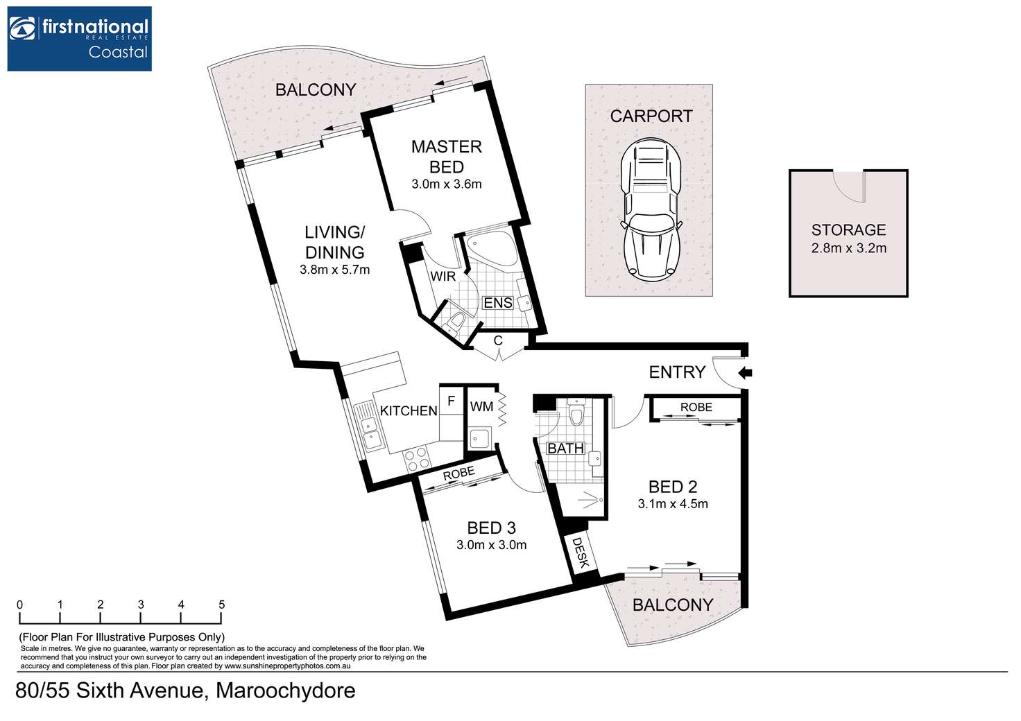 Floorplan of Homely unit listing, 80/55 Sixth Avenue, Maroochydore QLD 4558