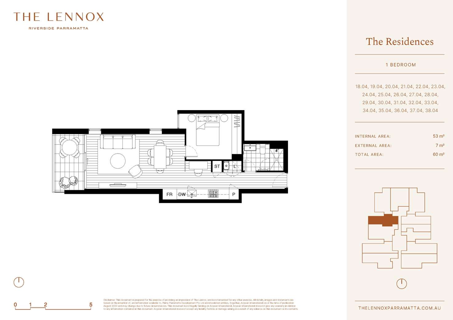 Floorplan of Homely apartment listing, 2104/12 Phillip Street, Parramatta NSW 2150