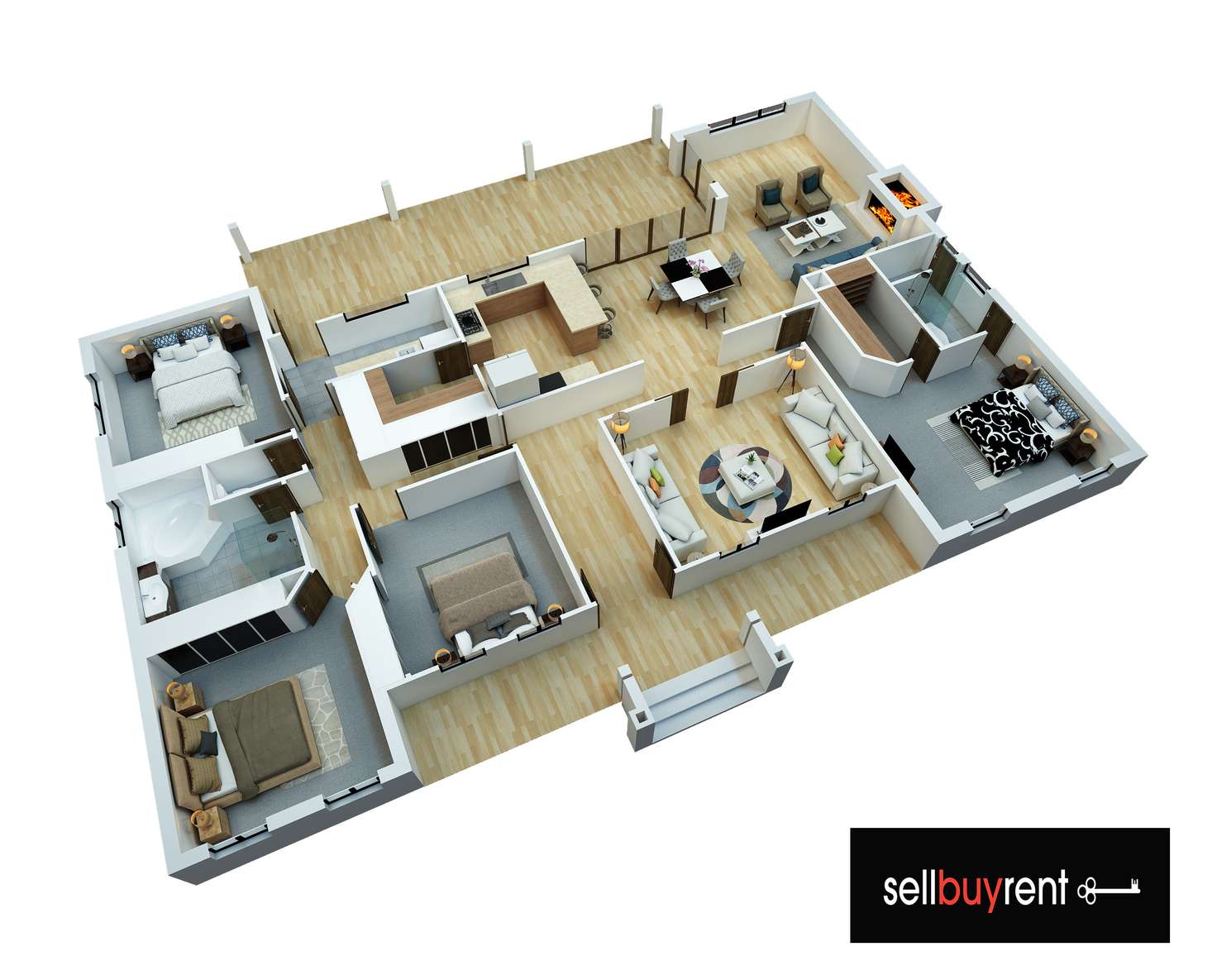 Floorplan of Homely house listing, 44 HILLANDALE COURT, Bonegilla VIC 3691