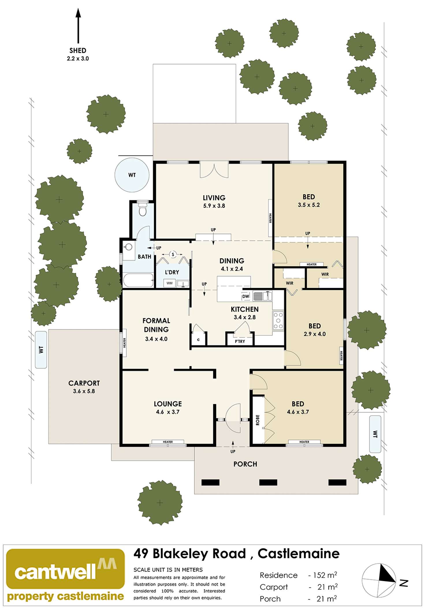 Floorplan of Homely house listing, 49 Blakeley Road, Castlemaine VIC 3450