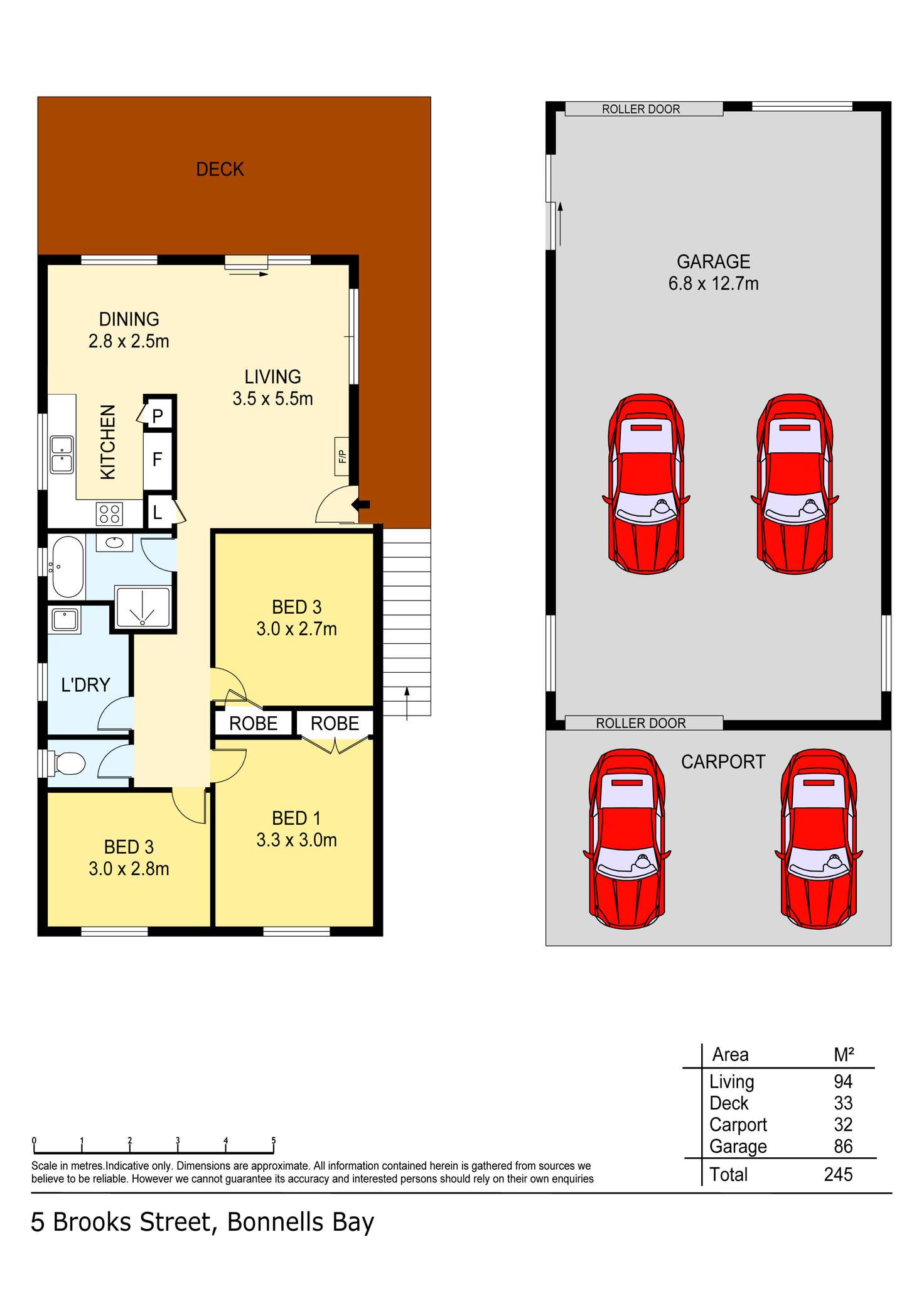 Floorplan of Homely house listing, 5 Brooks Street, Bonnells Bay NSW 2264