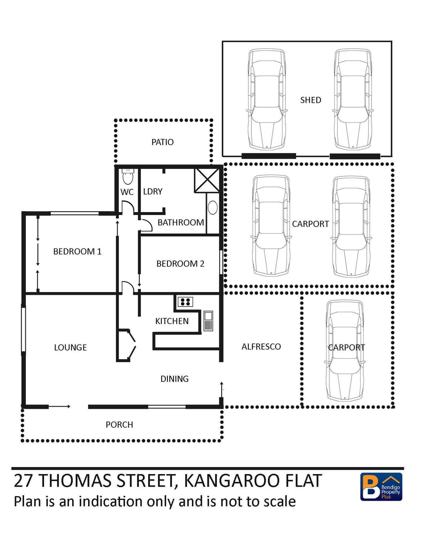 Floorplan of Homely house listing, 27 Thomas Street, Kangaroo Flat VIC 3555