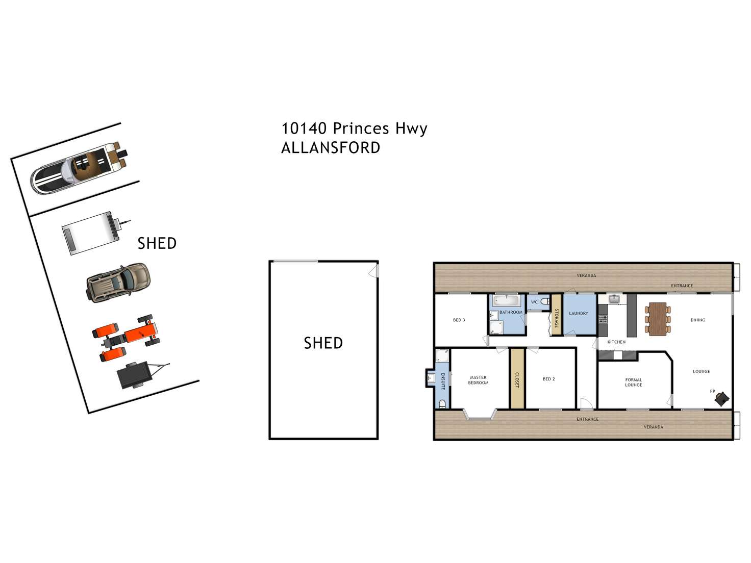 Floorplan of Homely house listing, 10140 Princes Highway, Allansford VIC 3277