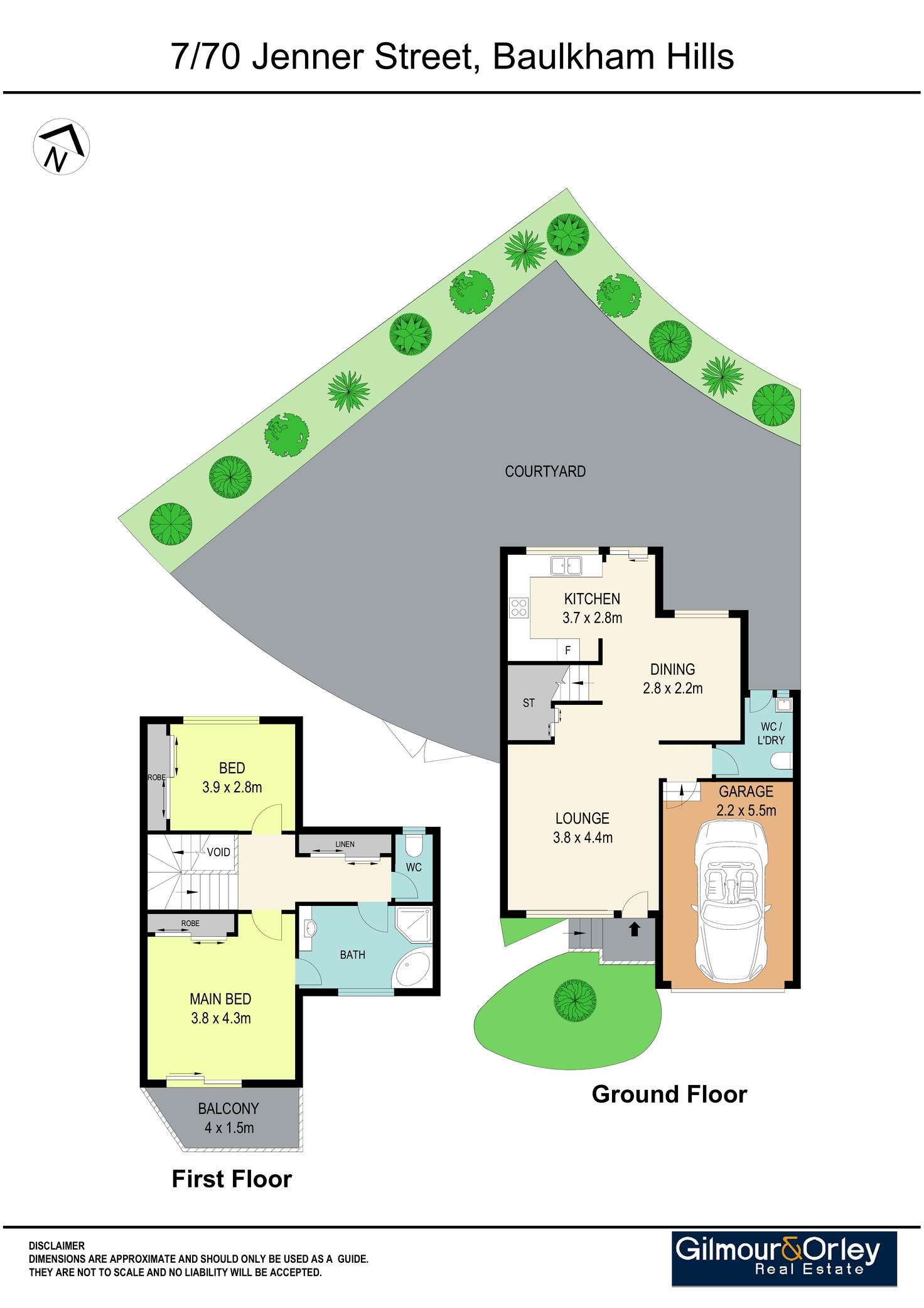Floorplan of Homely townhouse listing, 7/70-72 Jenner Street, Baulkham Hills NSW 2153