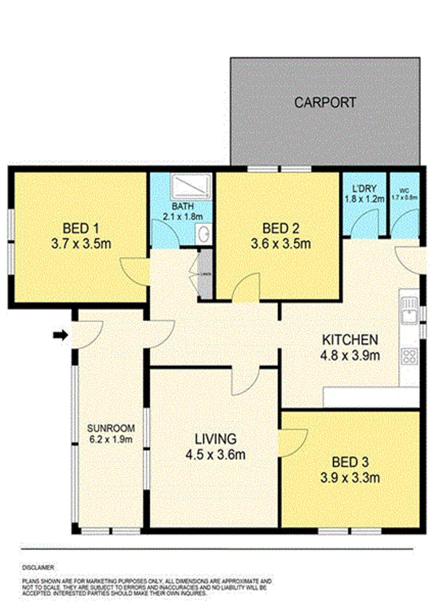 Floorplan of Homely house listing, 7 Verdon Street, Sebastopol VIC 3356