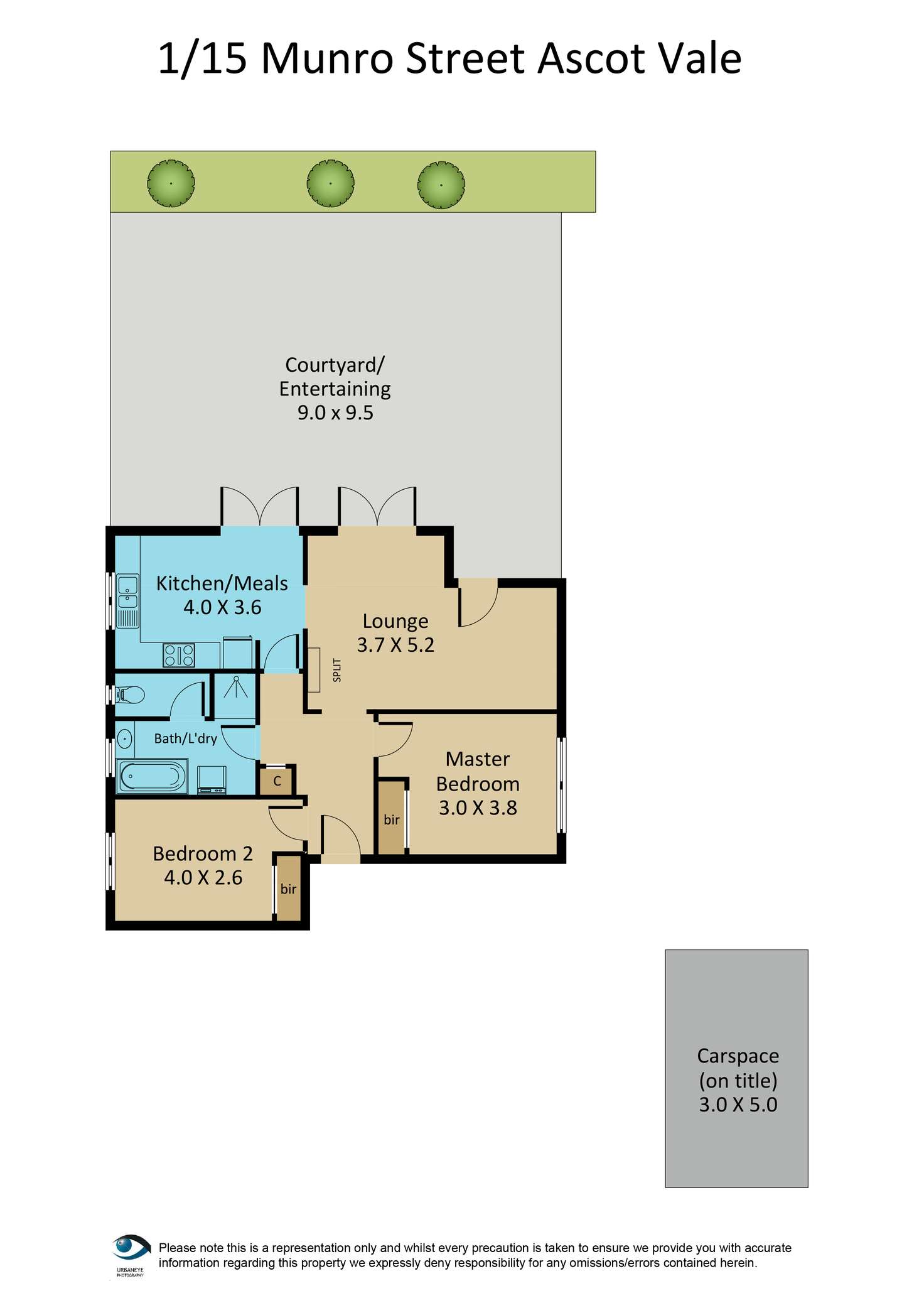 Floorplan of Homely apartment listing, 1/15 Munro Street, Ascot Vale VIC 3032