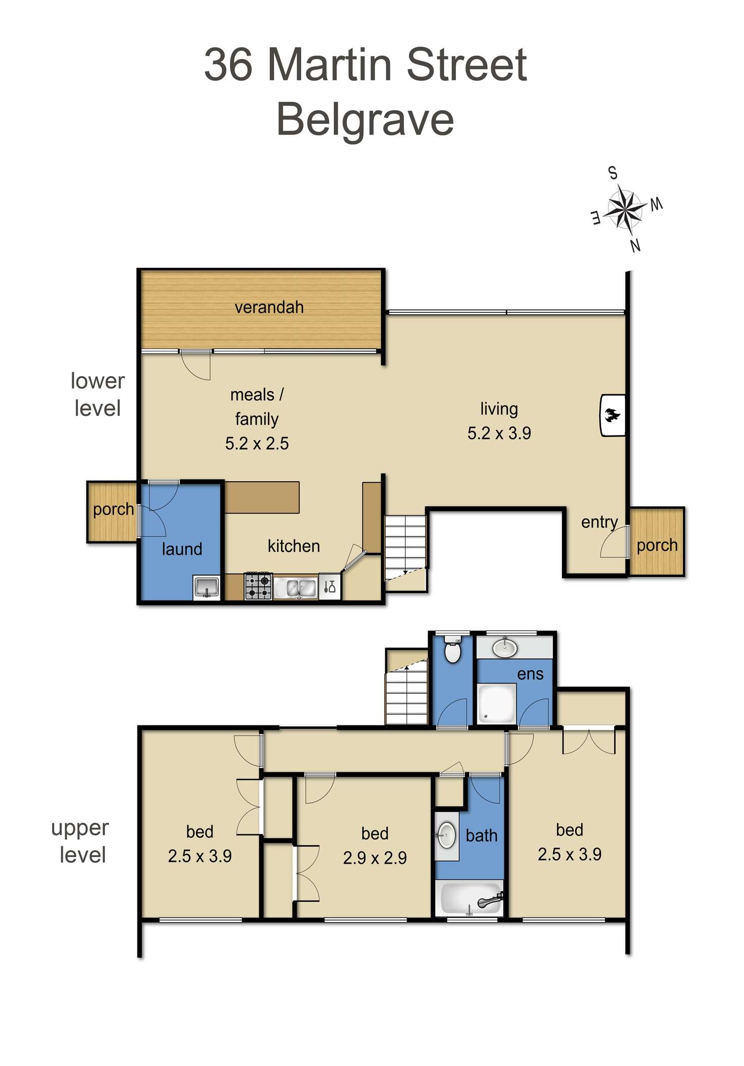 Floorplan of Homely house listing, 36 Martin Street, Belgrave VIC 3160