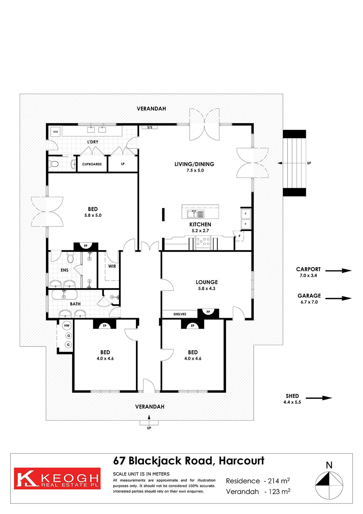 Floorplan of Homely lifestyle listing, 67 Blackjack Road, Harcourt VIC 3453