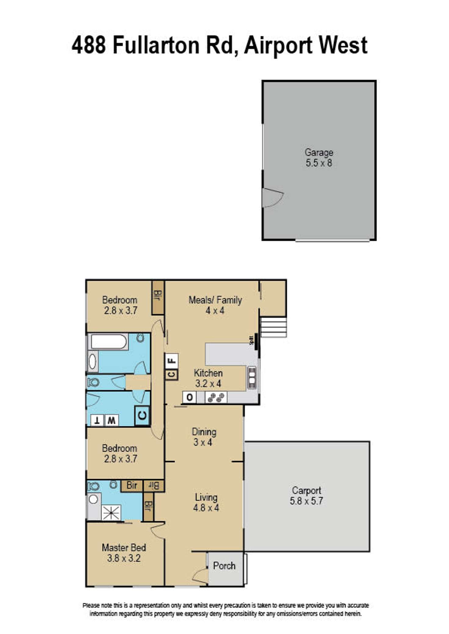 Floorplan of Homely house listing, 488 Fullarton Road, Airport West VIC 3042