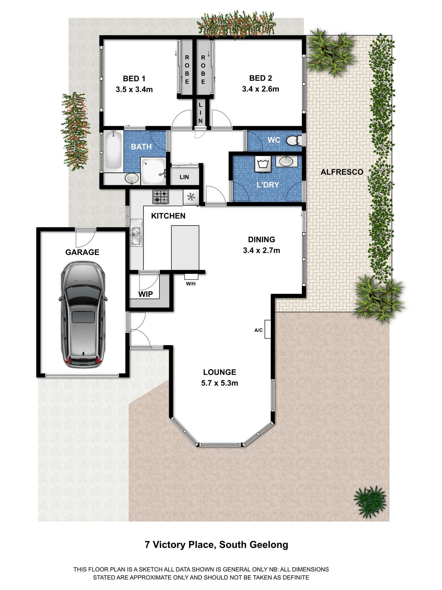 Floorplan of Homely townhouse listing, 7 Victory Place, South Geelong VIC 3220