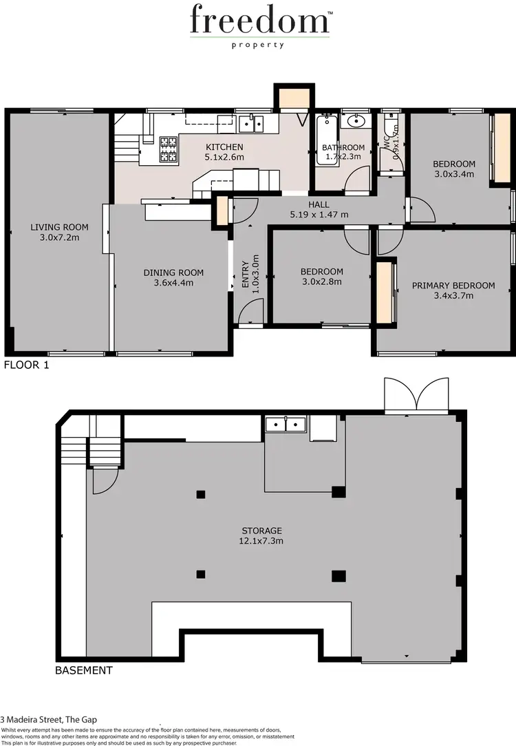 Floorplan of Homely house listing, 3 Madeira Street, The Gap QLD 4061
