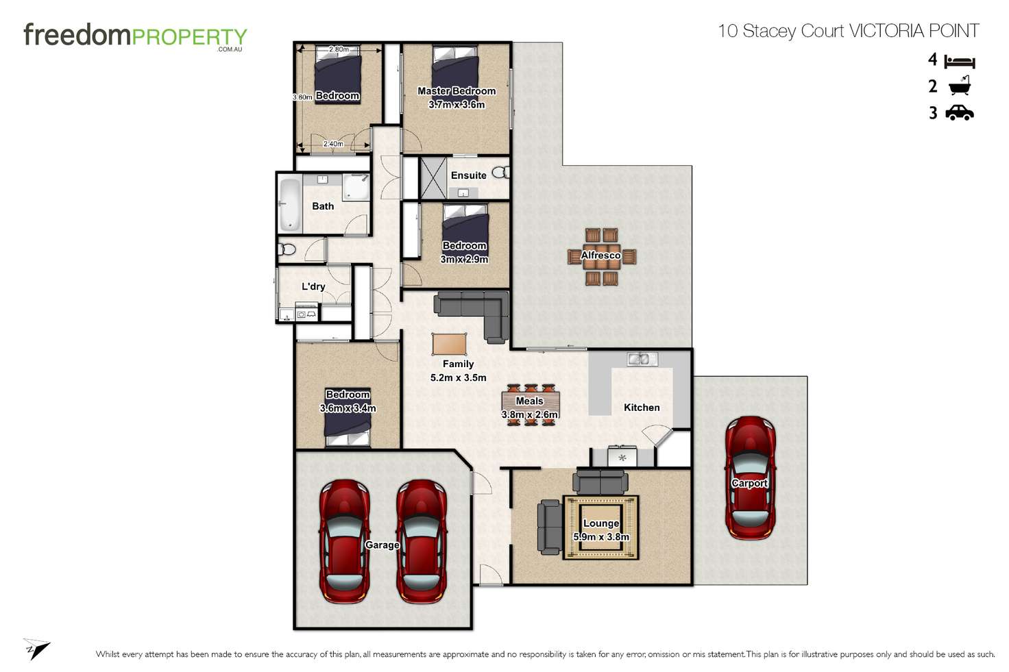 Floorplan of Homely house listing, 10 Stacey Court, Victoria Point QLD 4165
