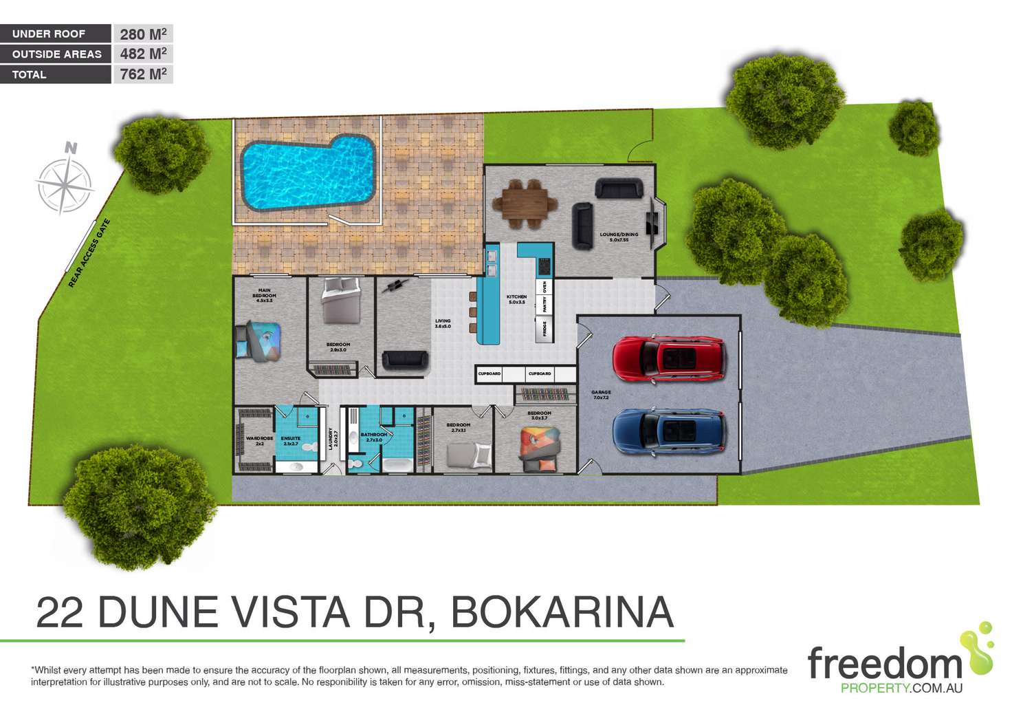 Floorplan of Homely house listing, 22 Dune Vista Drive, Bokarina QLD 4575