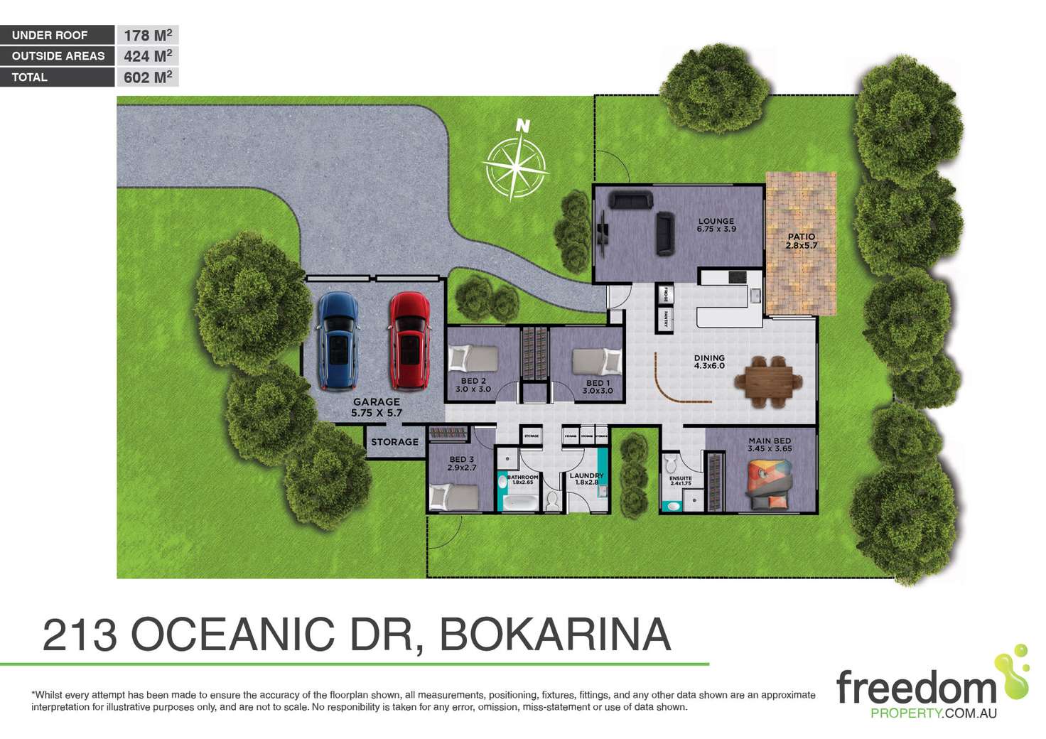 Floorplan of Homely house listing, 213 Oceanic Drive, Bokarina QLD 4575