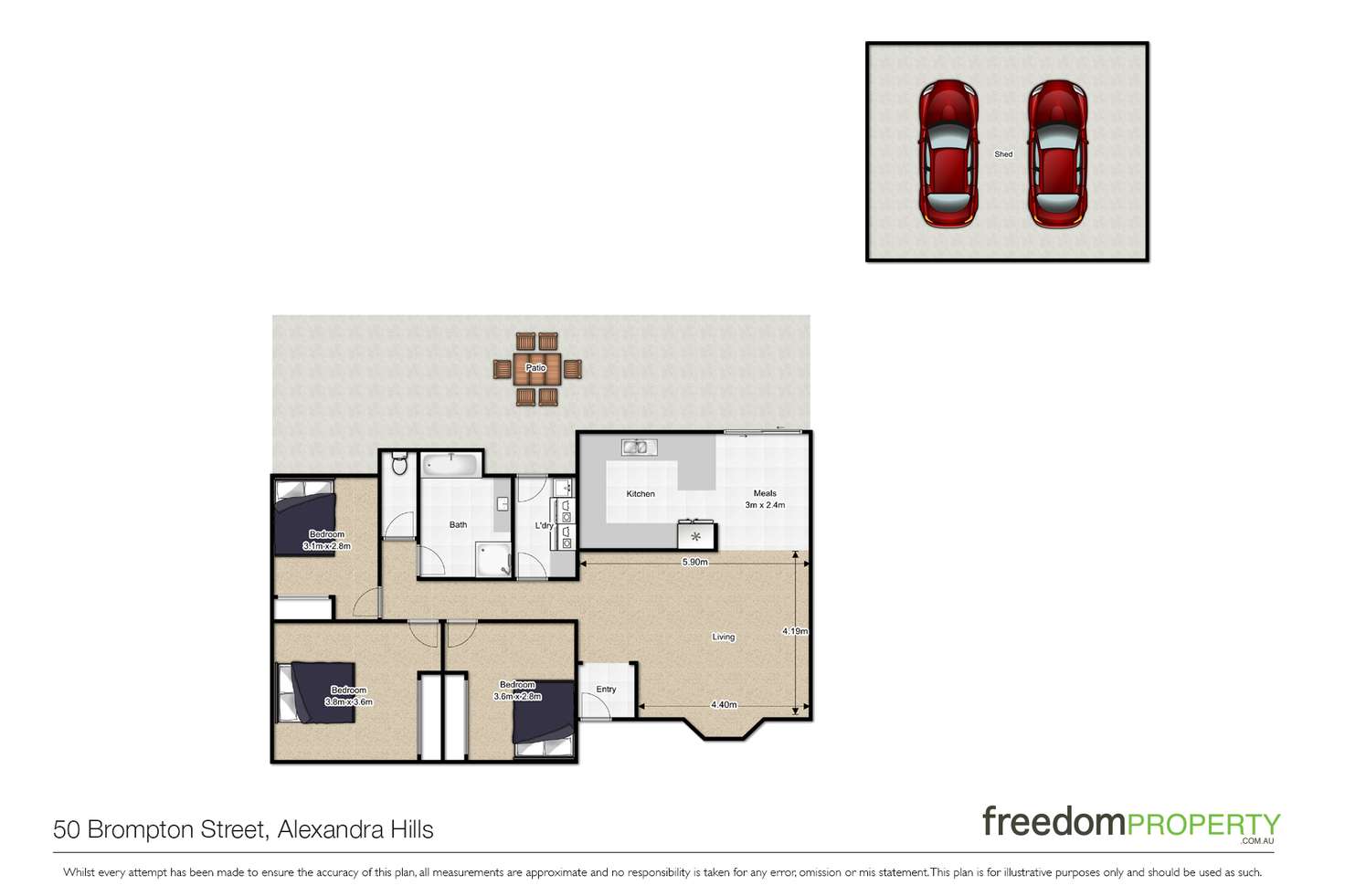 Floorplan of Homely house listing, 50 Brompton Street, Alexandra Hills QLD 4161