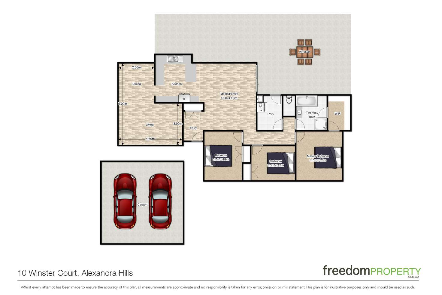 Floorplan of Homely house listing, 10 Winster Court, Alexandra Hills QLD 4161