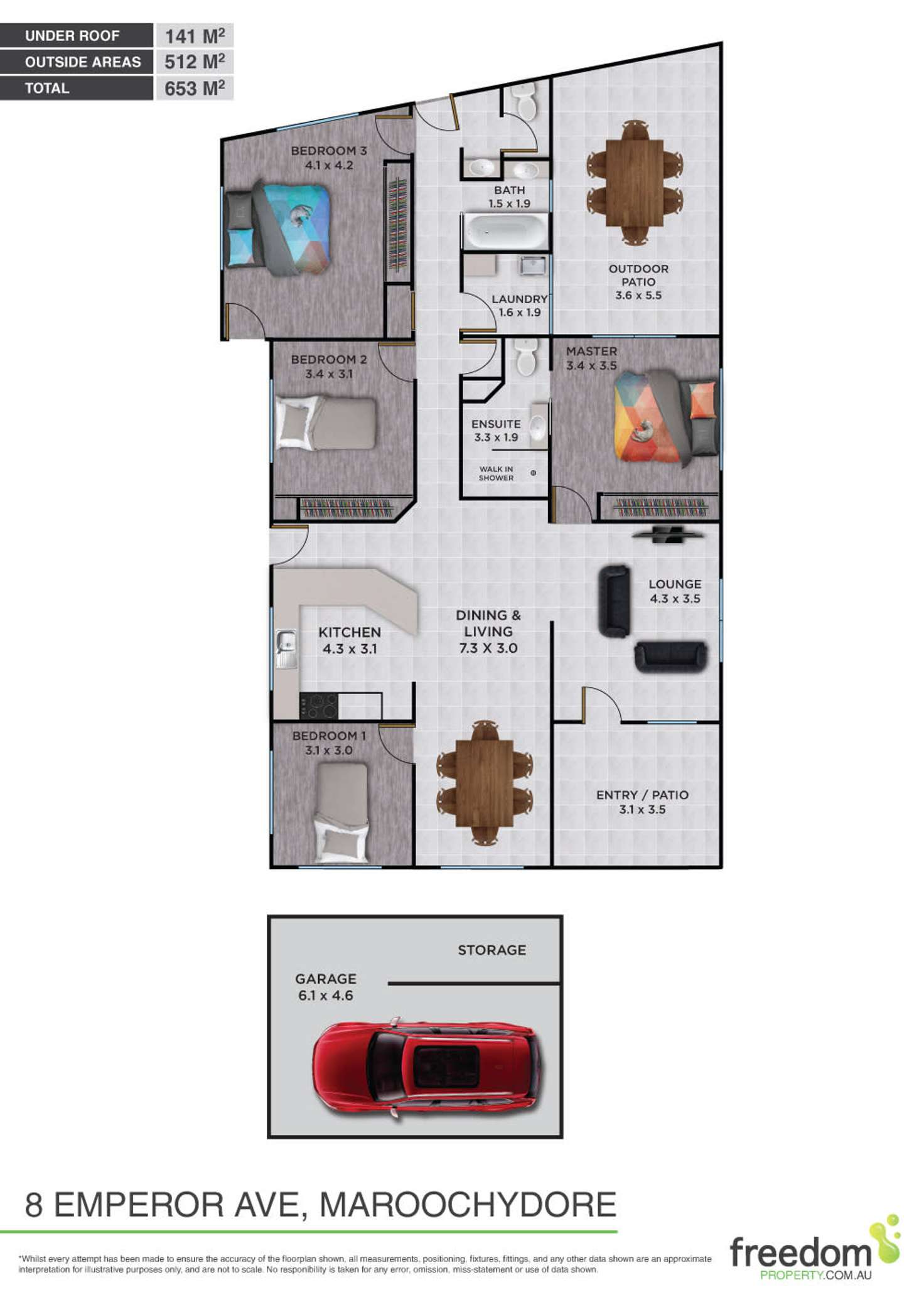 Floorplan of Homely house listing, 8 Emperor Avenue, Maroochydore QLD 4558