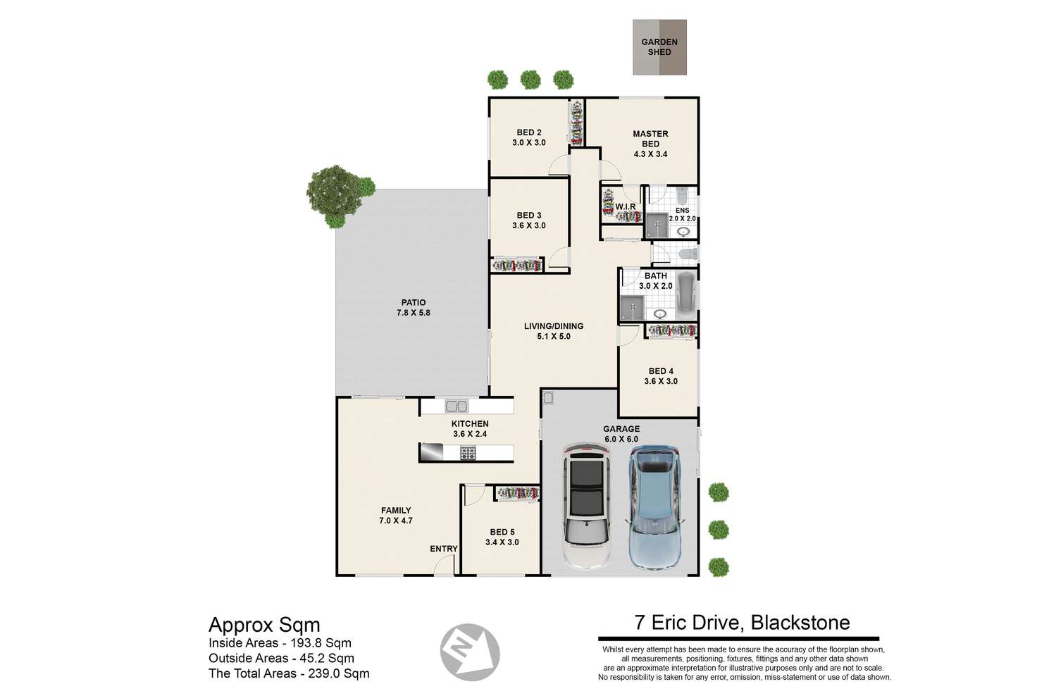 Floorplan of Homely house listing, 7 Eric Drive, Blackstone QLD 4304