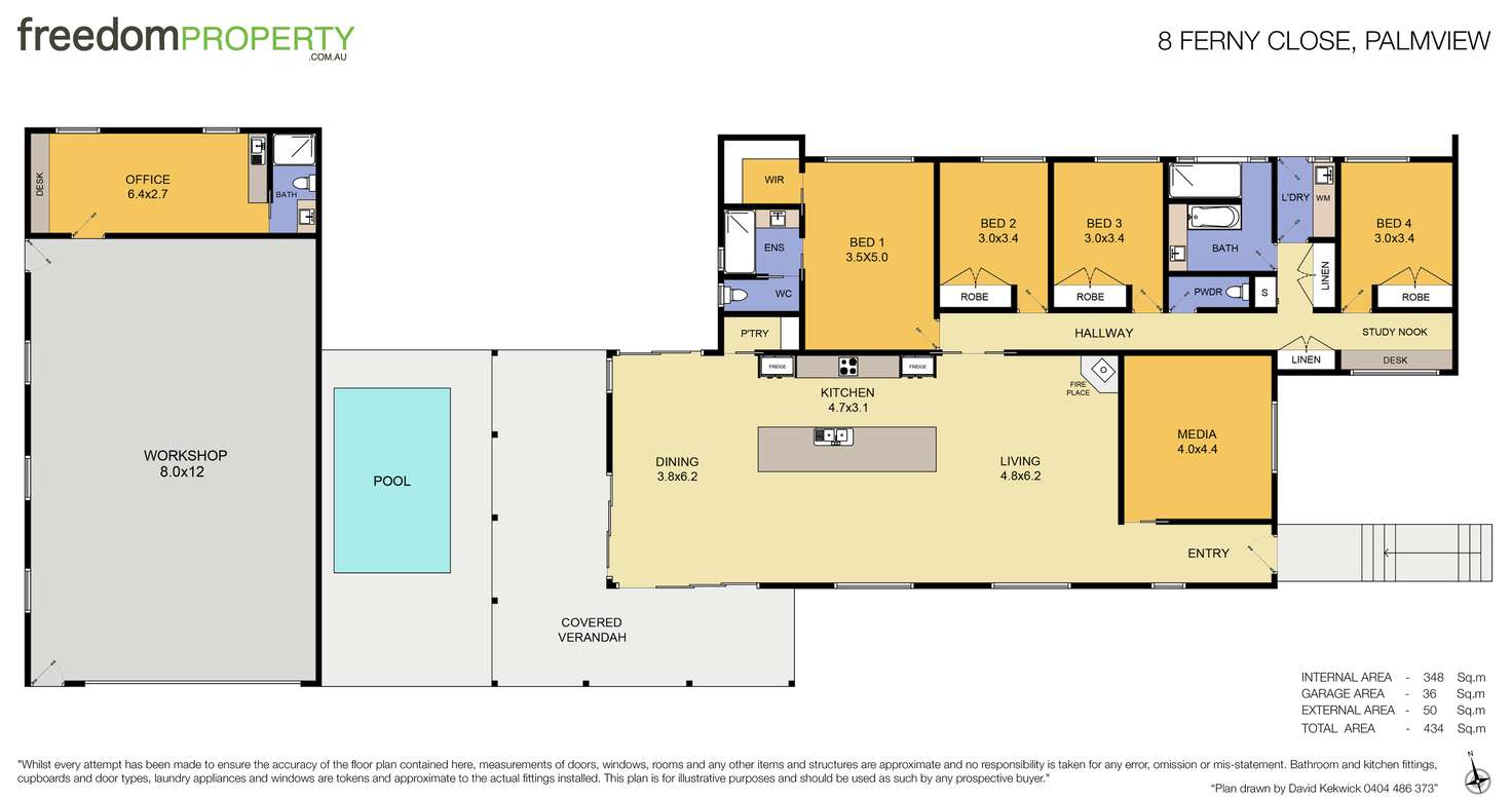 Floorplan of Homely house listing, 8 Ferny Close, Palmview QLD 4553