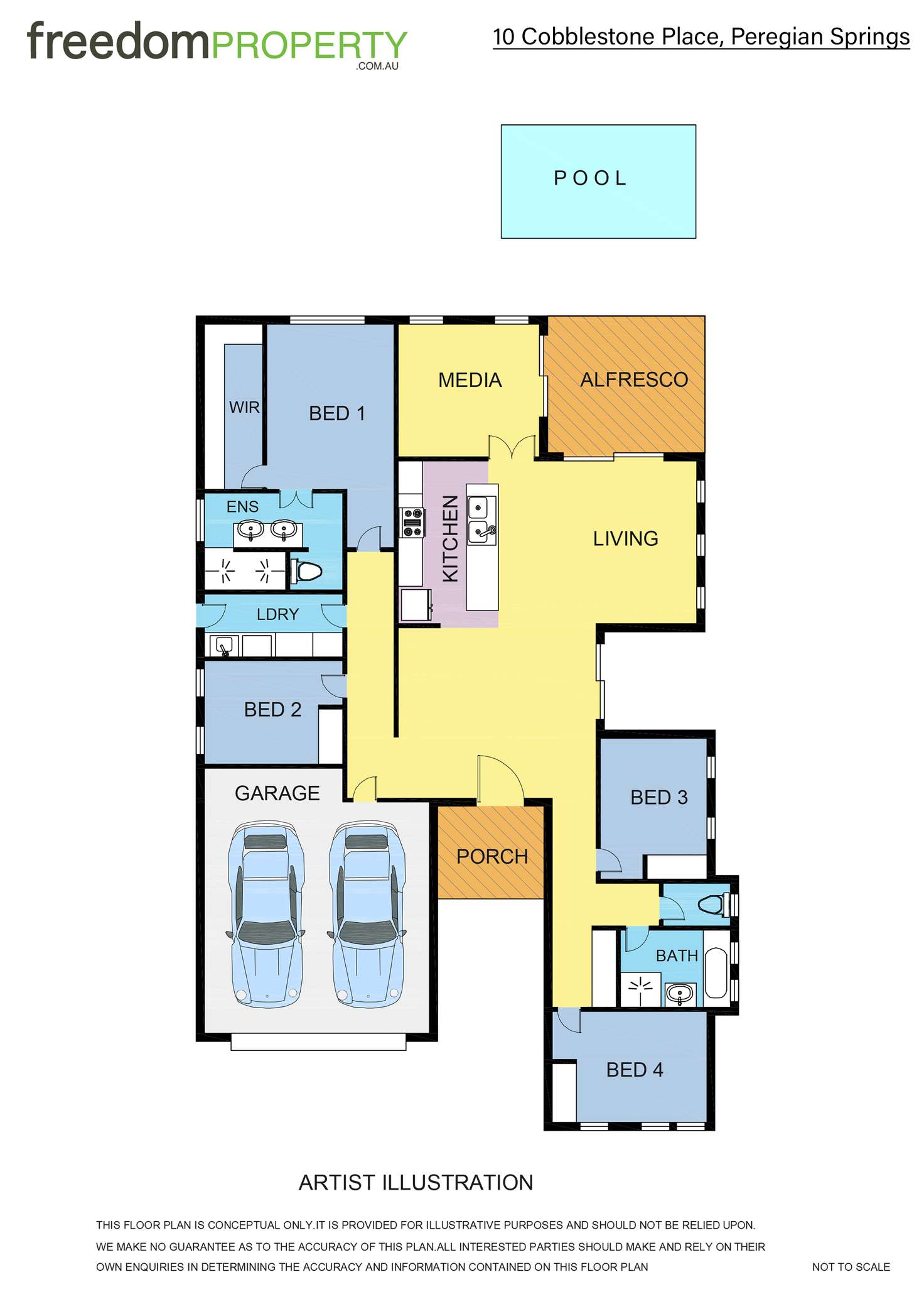 Floorplan of Homely house listing, 10 Cobblestone Place, Peregian Springs QLD 4573