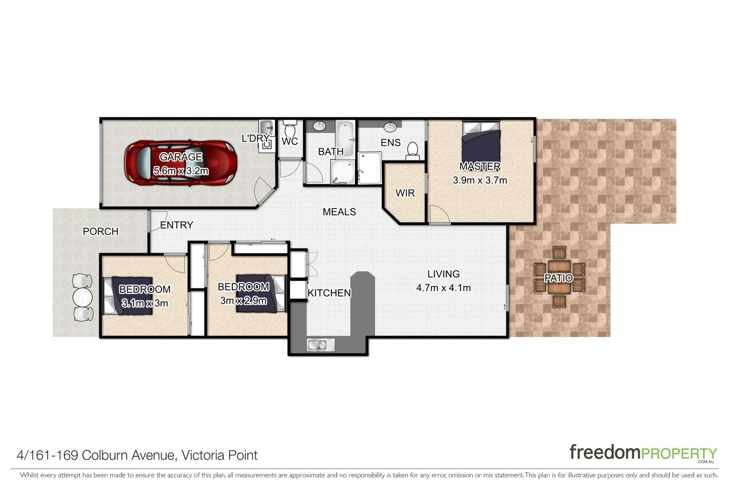 Floorplan of Homely semiDetached listing, 4/161 Colburn Avenue, Victoria Point QLD 4165