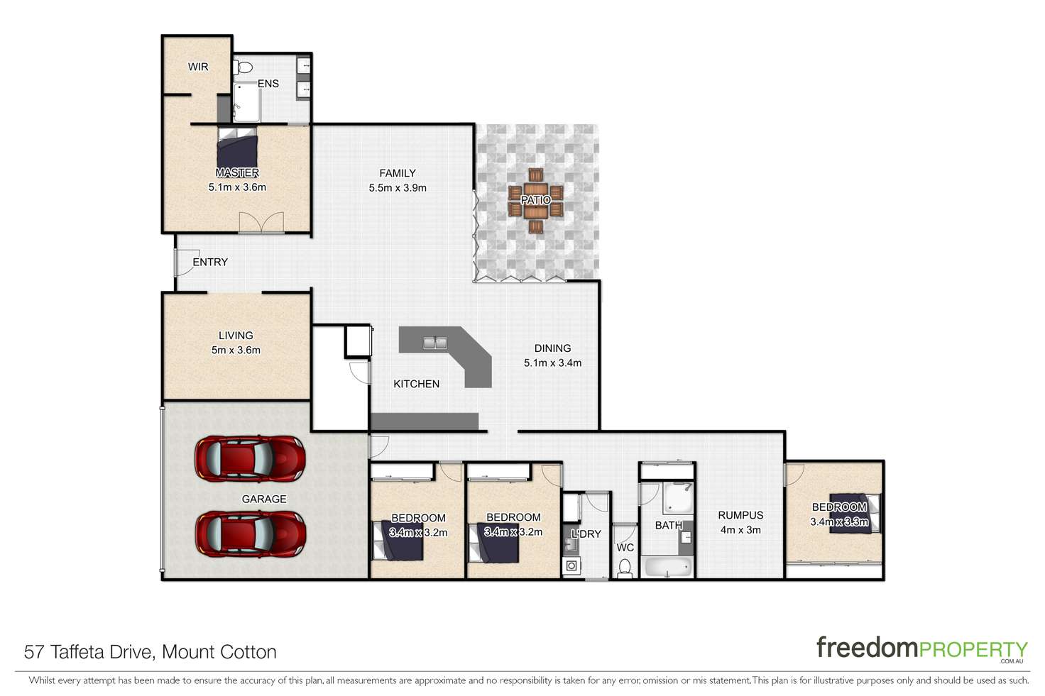 Floorplan of Homely house listing, 57 Taffeta Drive, Mount Cotton QLD 4165