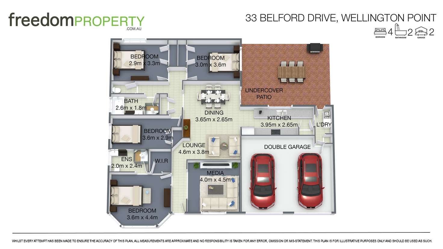 Floorplan of Homely house listing, 33 Belford Drive, Wellington Point QLD 4160