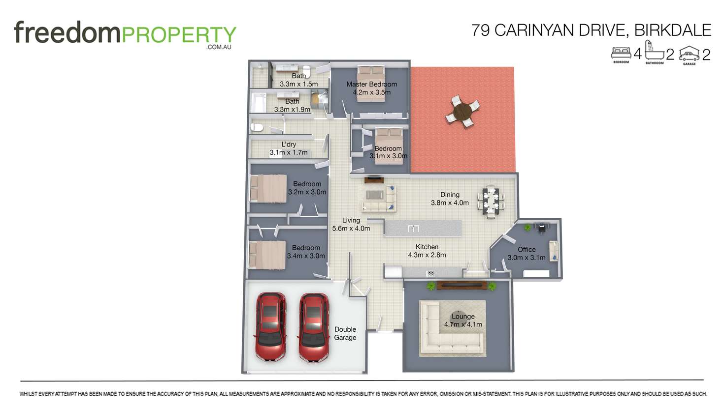 Floorplan of Homely house listing, 79 Carinyan Drive, Birkdale QLD 4159