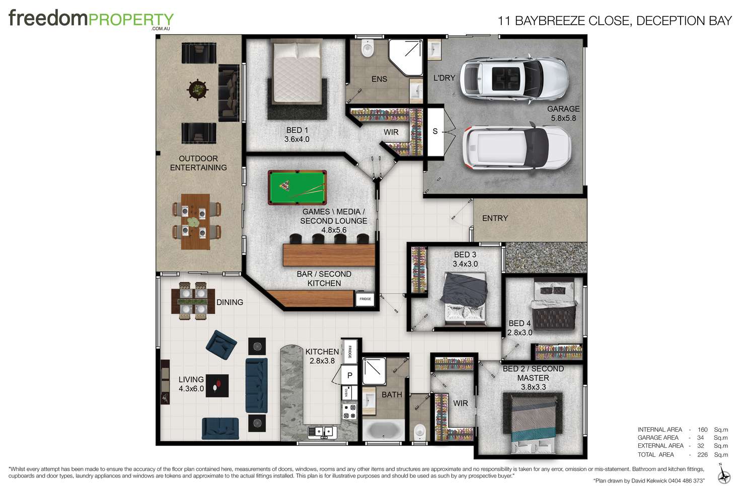 Floorplan of Homely house listing, 11 Baybreeze Close, Deception Bay QLD 4508