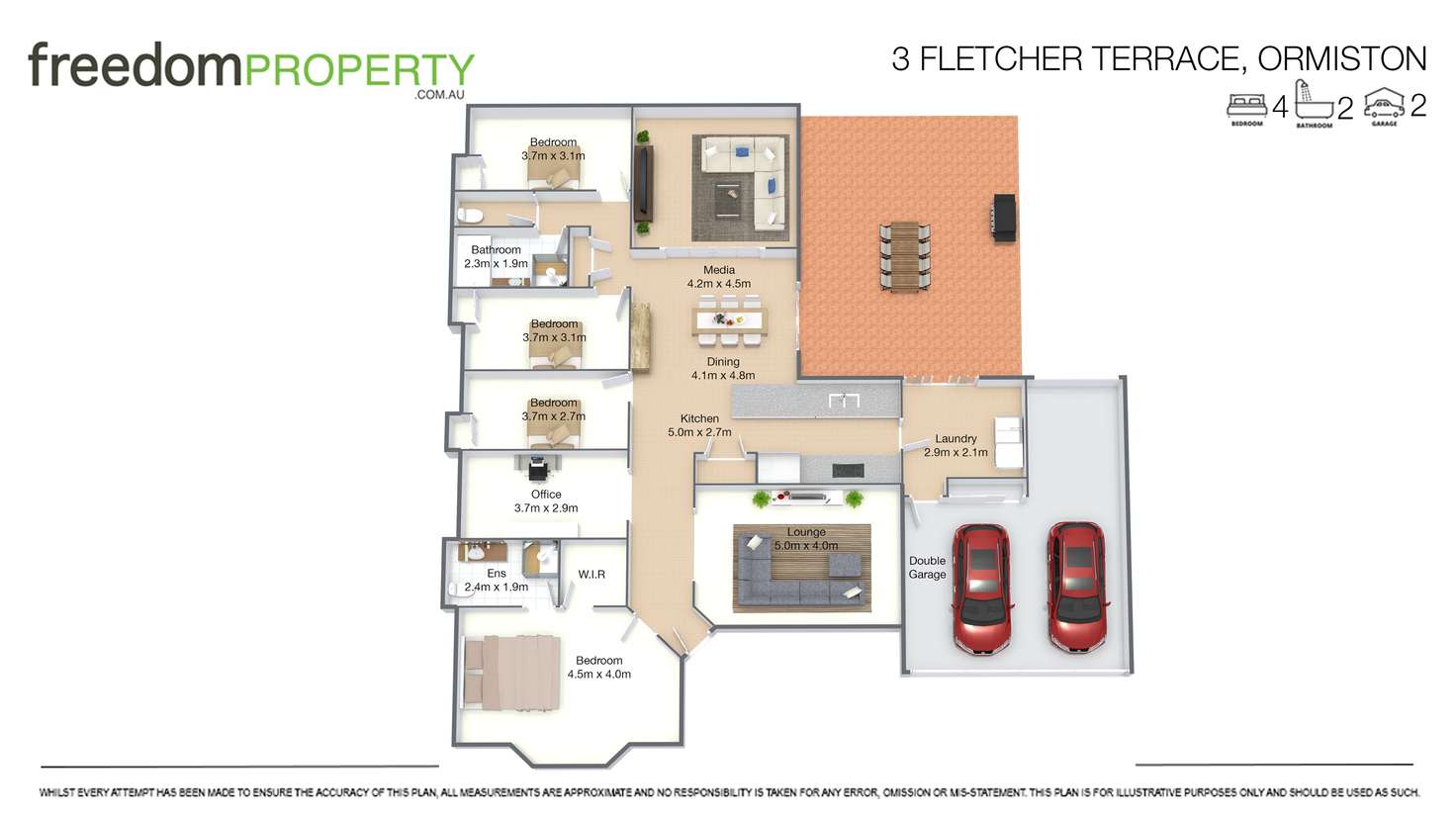 Floorplan of Homely house listing, 3 Fletcher Terrace, Ormiston QLD 4160