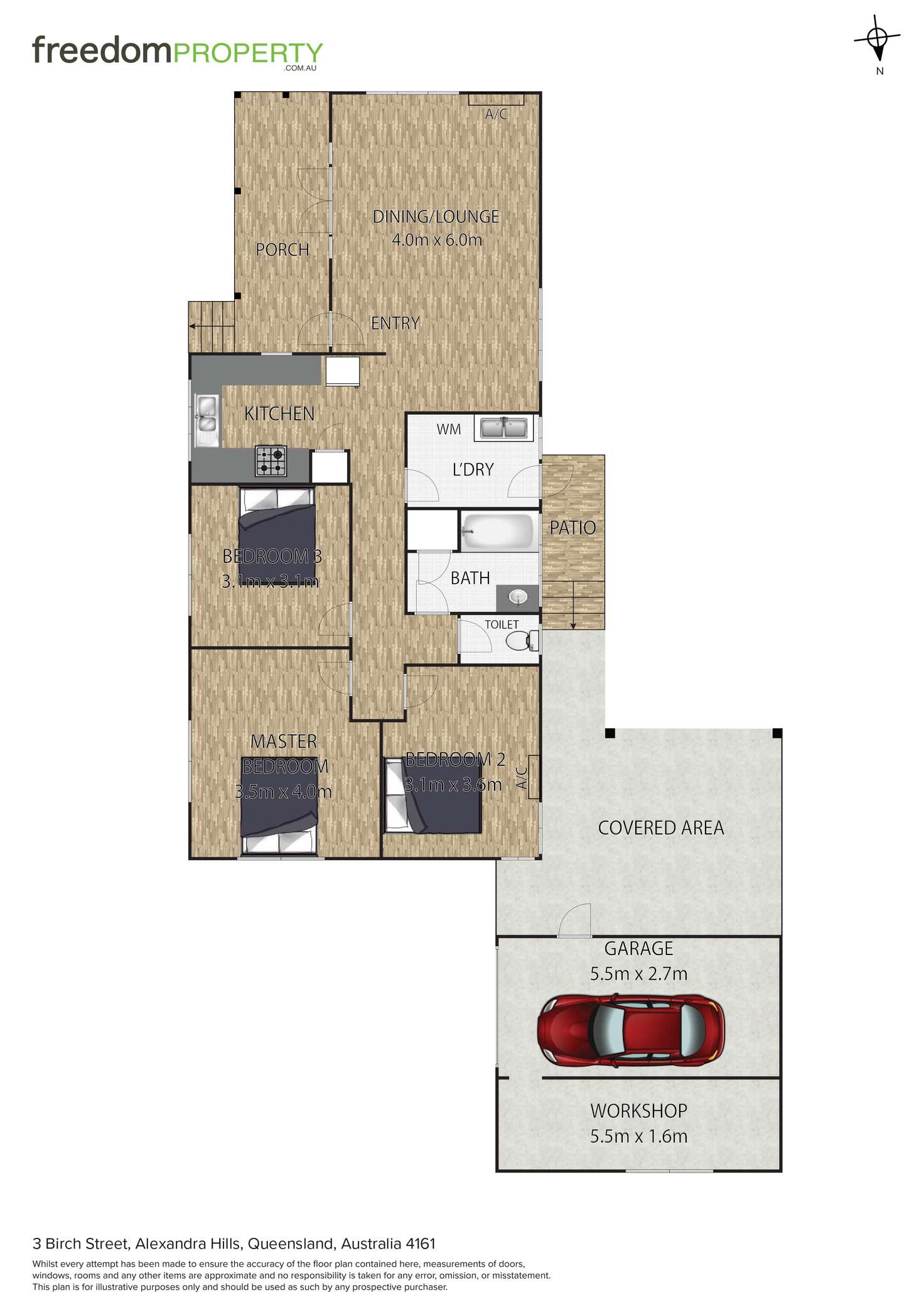 Floorplan of Homely house listing, 3 Birch Street, Alexandra Hills QLD 4161