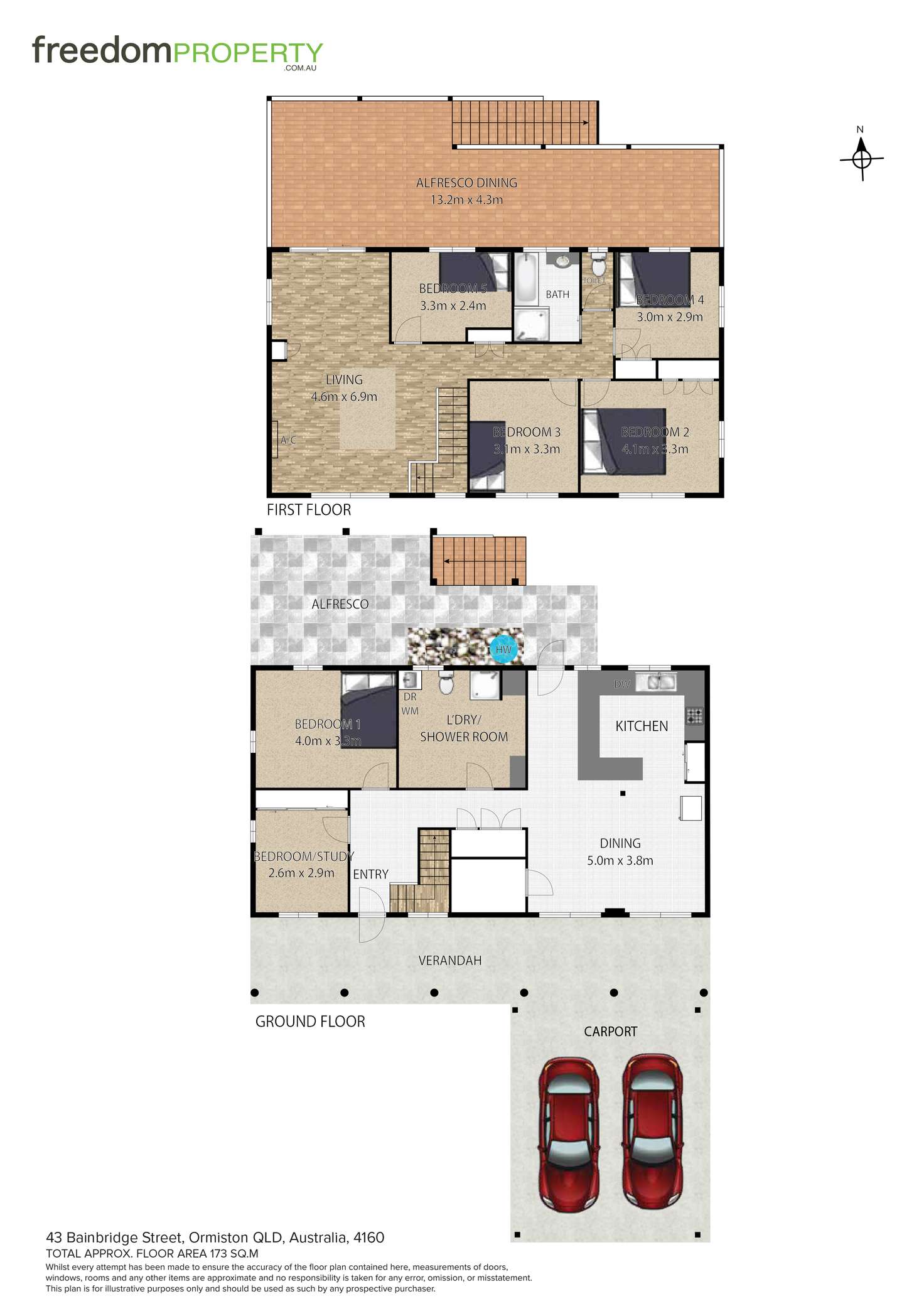 Floorplan of Homely house listing, 43 Bainbridge Street, Ormiston QLD 4160