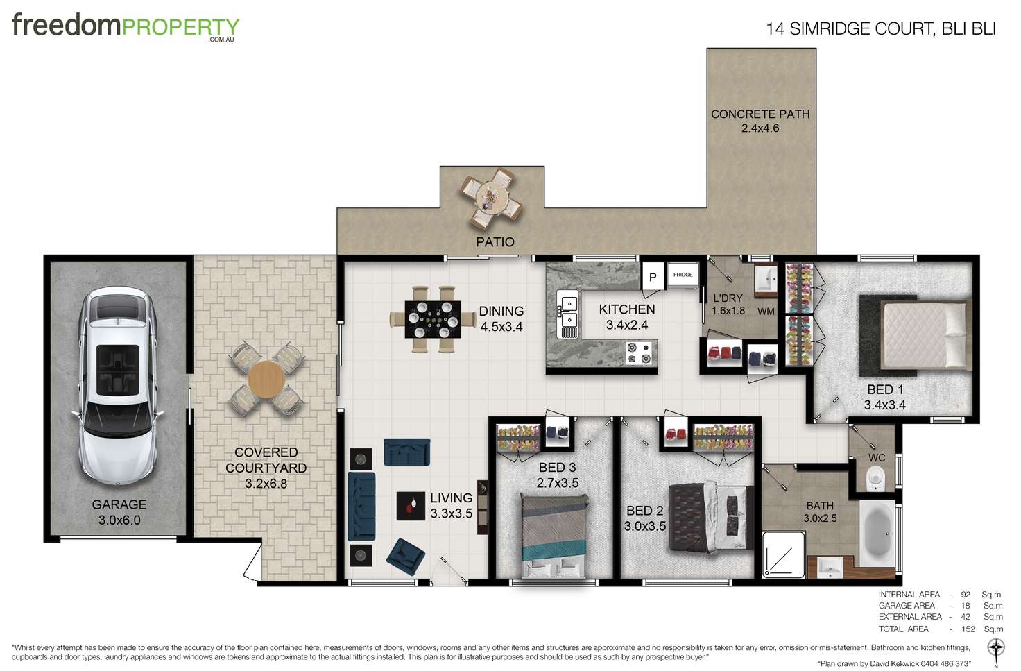 Floorplan of Homely house listing, 14 Simridge Court, Bli Bli QLD 4560