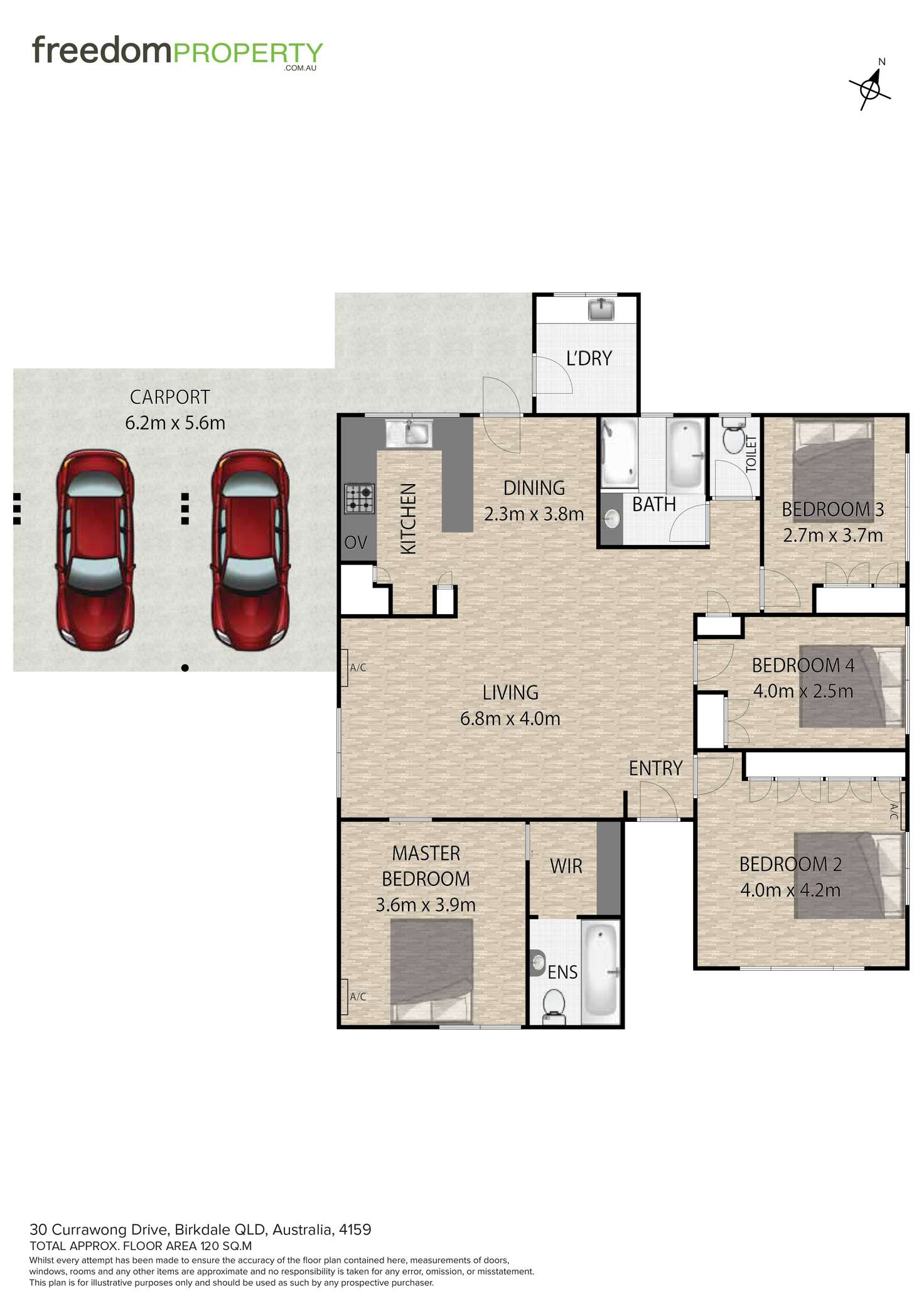 Floorplan of Homely house listing, 30 Currawong Drive, Birkdale QLD 4159