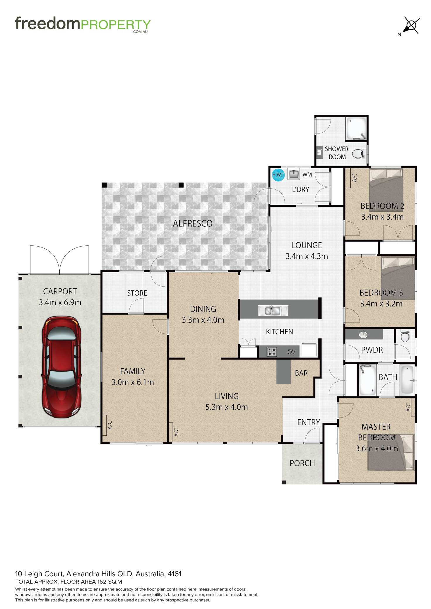 Floorplan of Homely house listing, 10 Leigh Court, Alexandra Hills QLD 4161