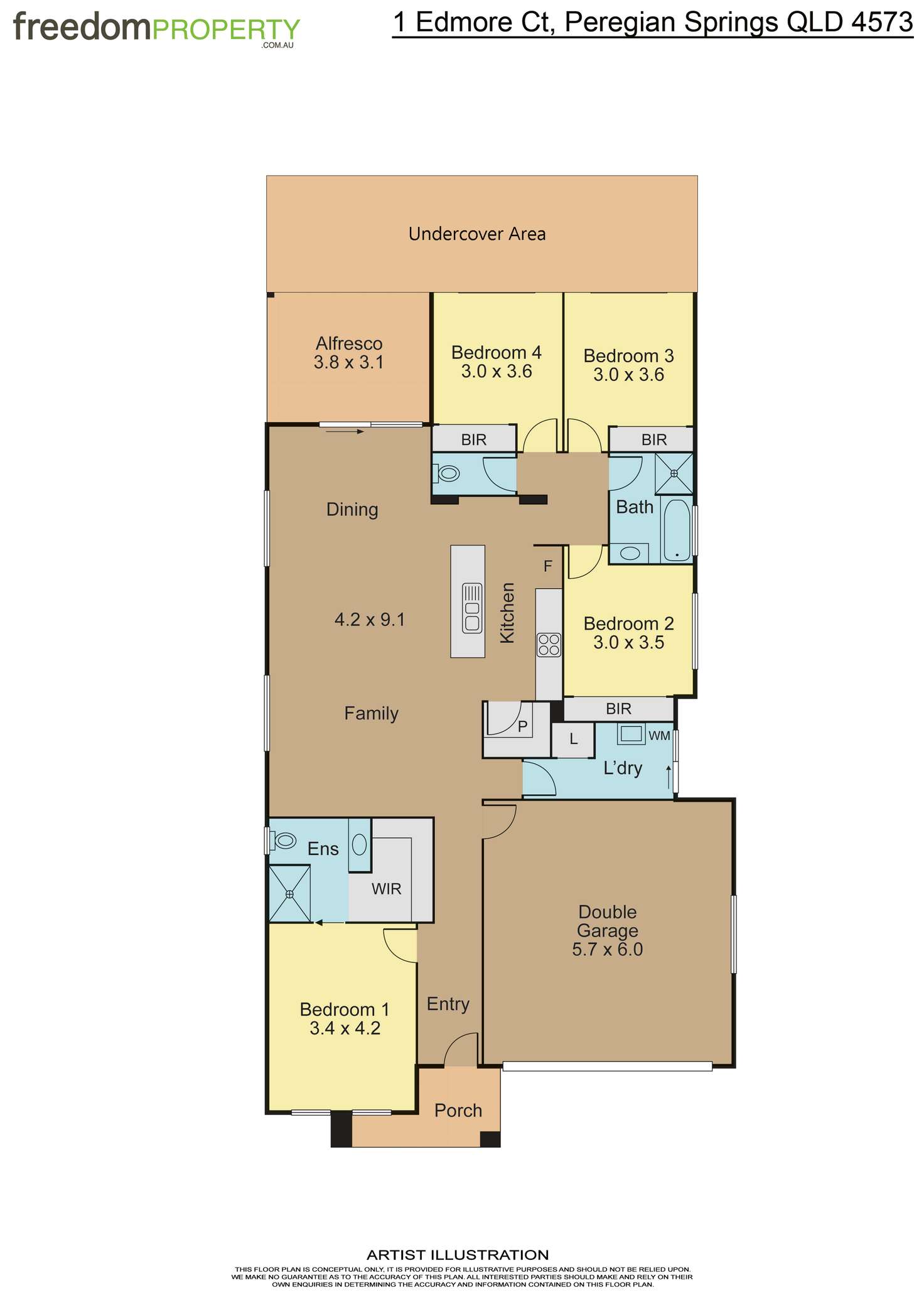 Floorplan of Homely house listing, 1 Edmore Court, Peregian Springs QLD 4573
