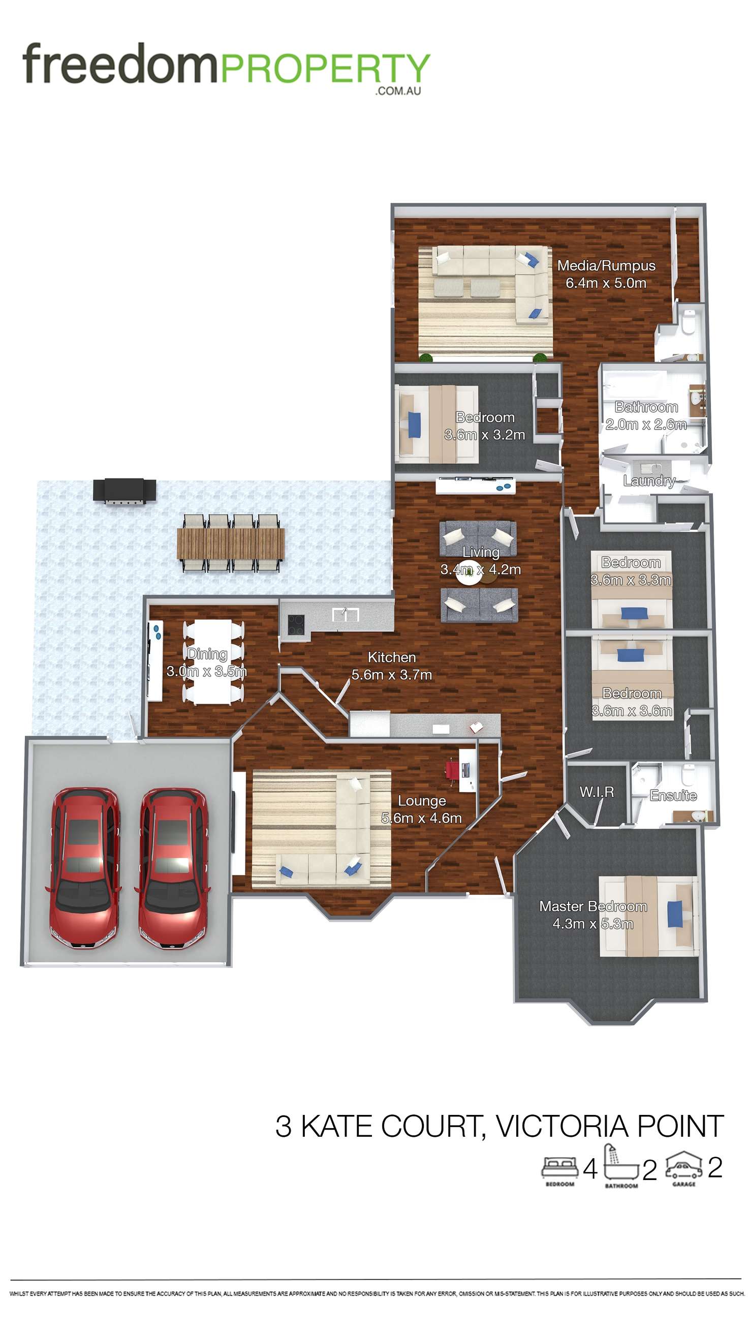 Floorplan of Homely house listing, 3 Kate Court, Victoria Point QLD 4165