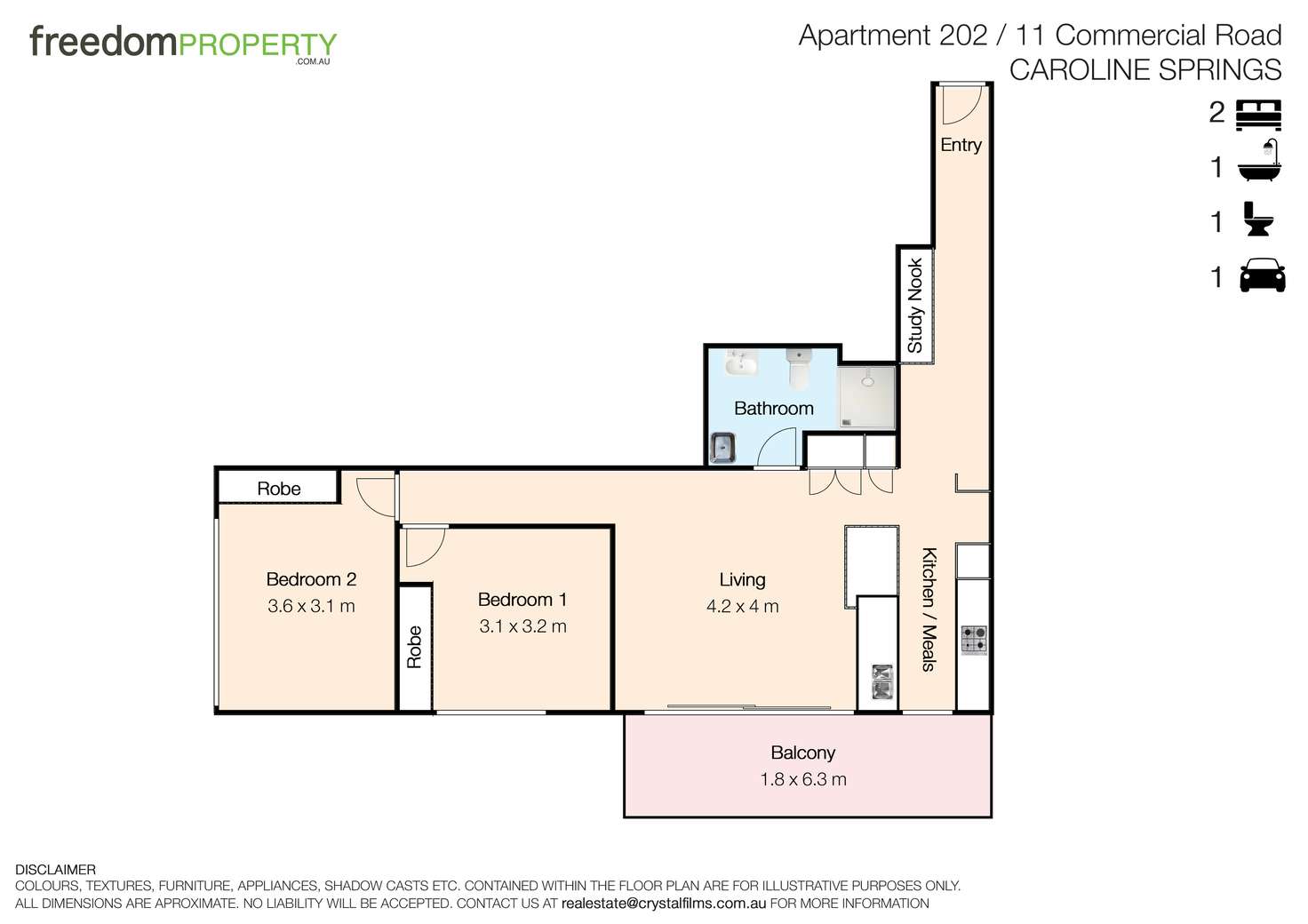 Floorplan of Homely apartment listing, 204/11 Commercial Road, Caroline Springs VIC 3023