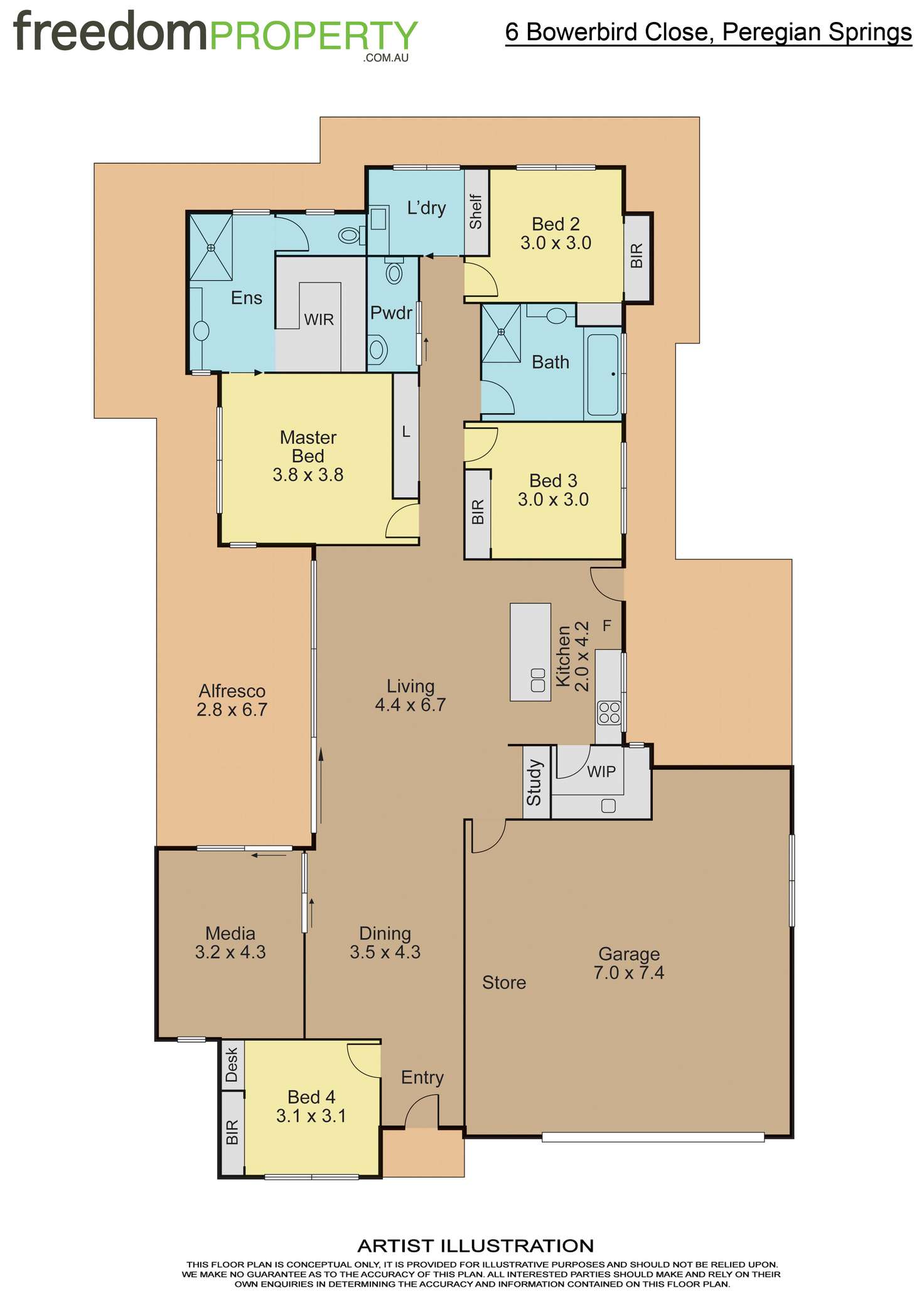 Floorplan of Homely house listing, 6 Bowerbird Close, Peregian Springs QLD 4573