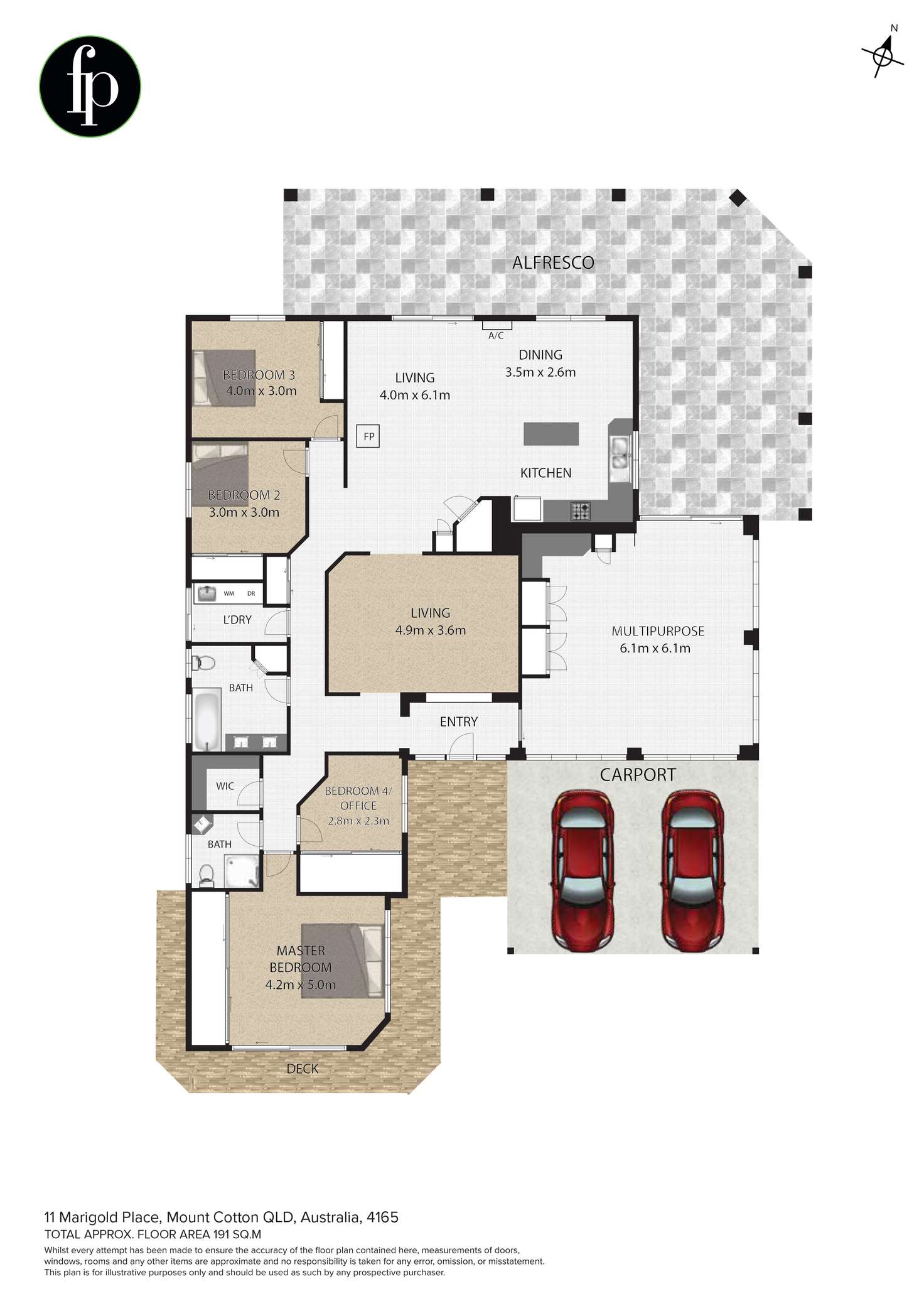 Floorplan of Homely house listing, 11 Marigold Place, Mount Cotton QLD 4165