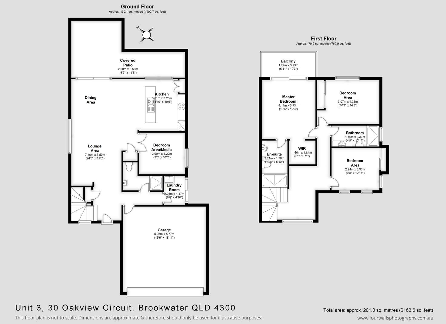 Floorplan of Homely townhouse listing, Lot 3/30 Oakview Circuit, Brookwater QLD 4300