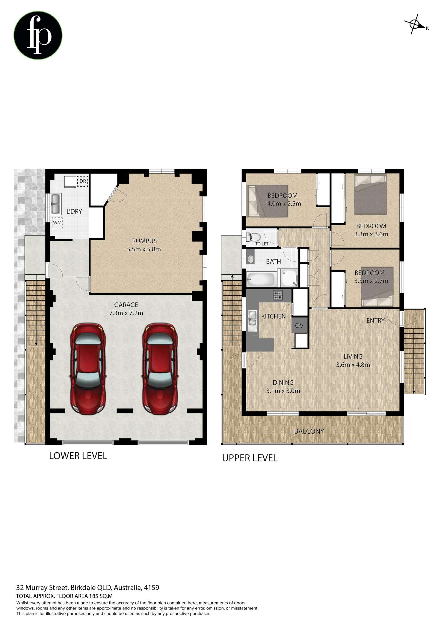 Floorplan of Homely house listing, 32 Murray Street, Birkdale QLD 4159