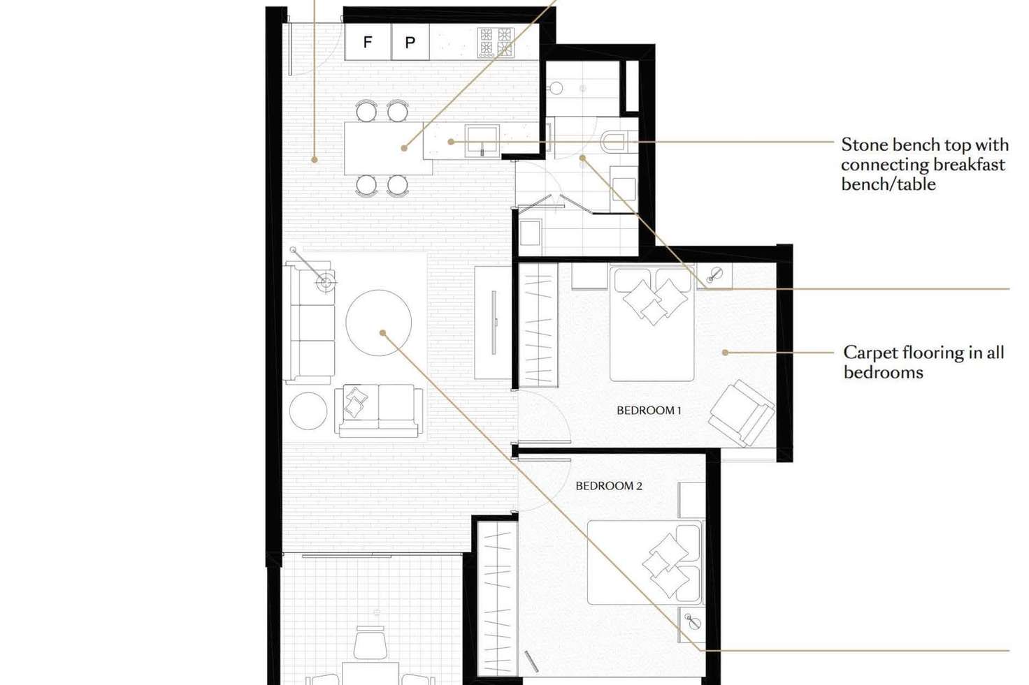Floorplan of Homely apartment listing, 410/9 Commercial Road, Caroline Springs VIC 3023