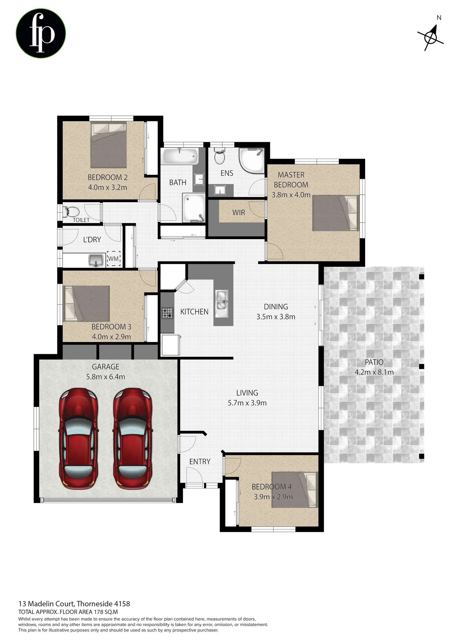 Floorplan of Homely house listing, 13 Madelin Court, Thorneside QLD 4158