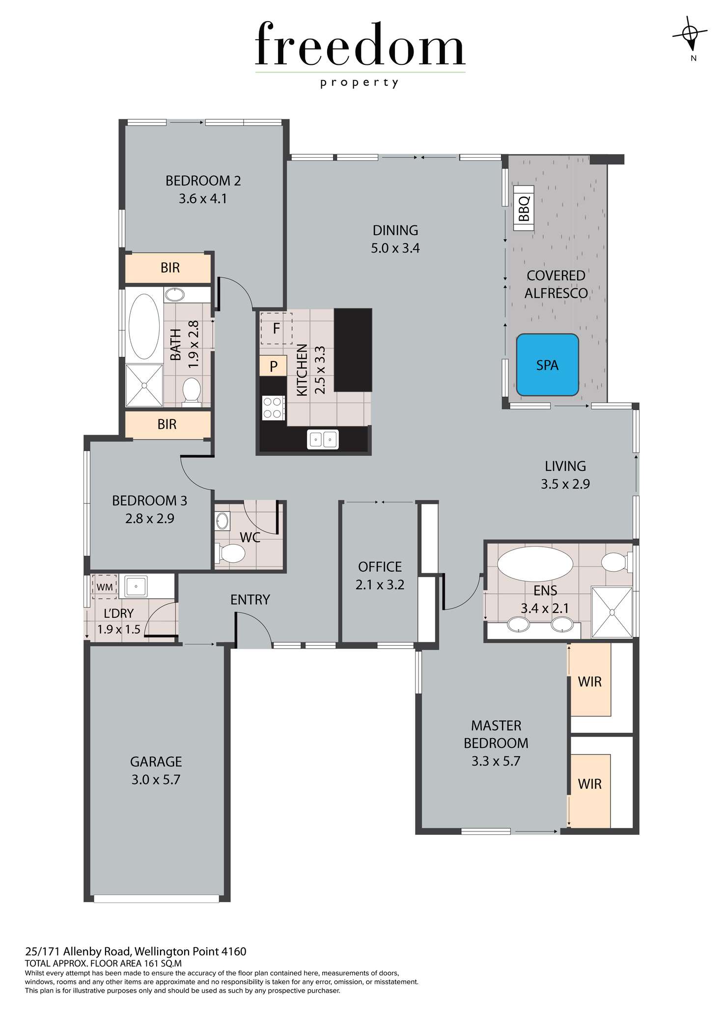 Floorplan of Homely townhouse listing, 25/171 Allenby Road, Wellington Point QLD 4160