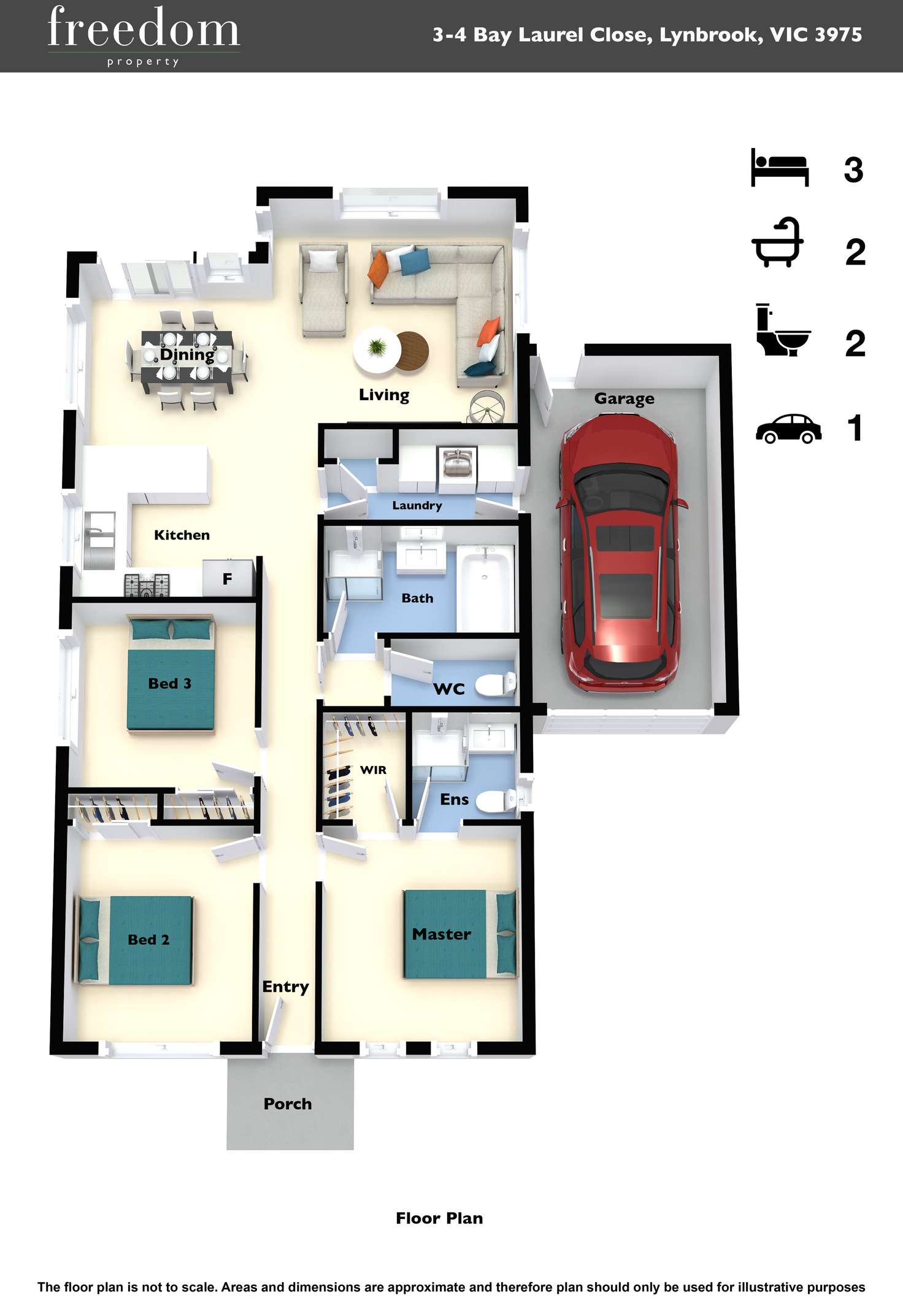 Floorplan of Homely unit listing, Unit 3/4 Bay Laurel Close, Lynbrook VIC 3975