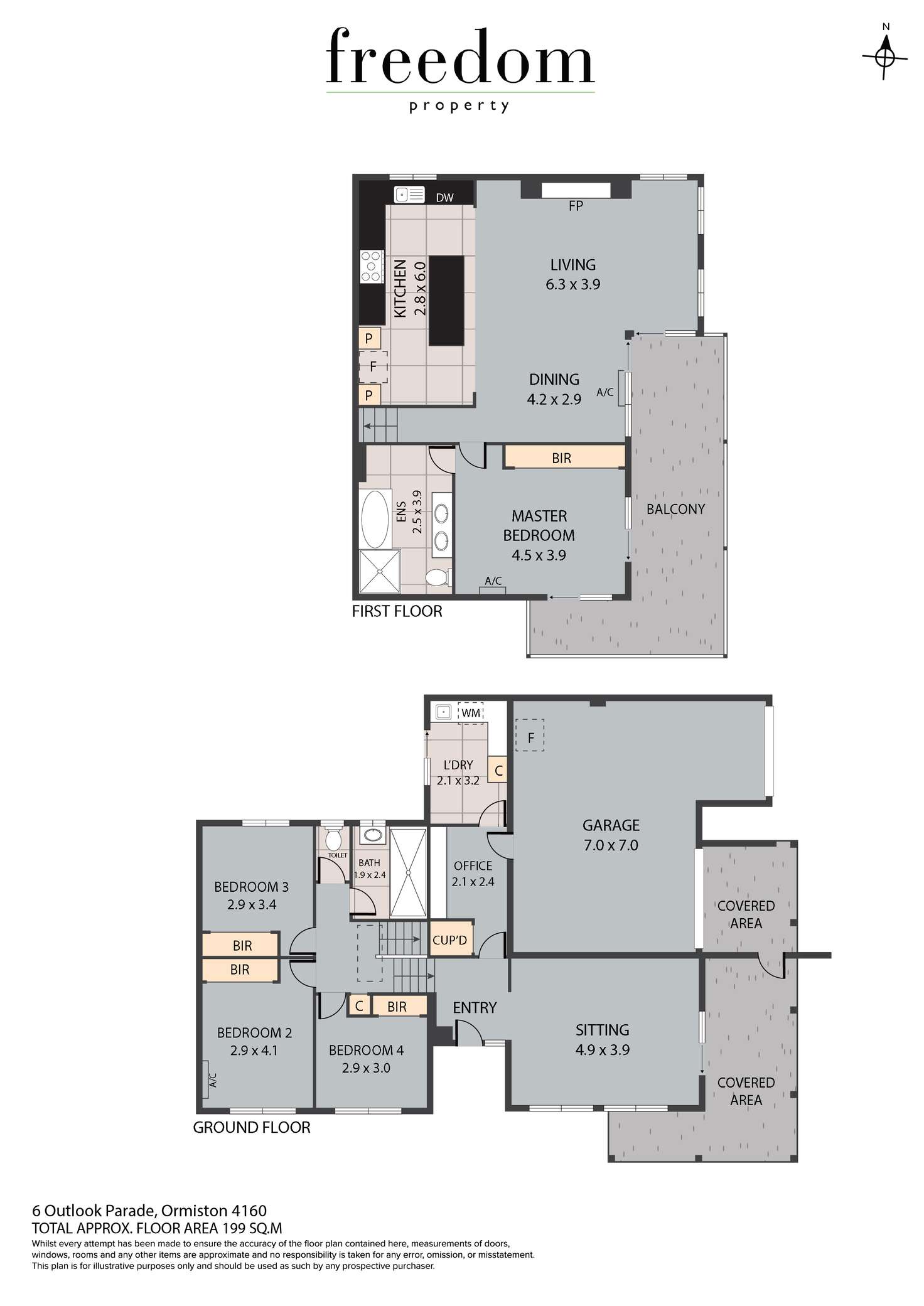Floorplan of Homely house listing, 6 Outlook Parade, Ormiston QLD 4160