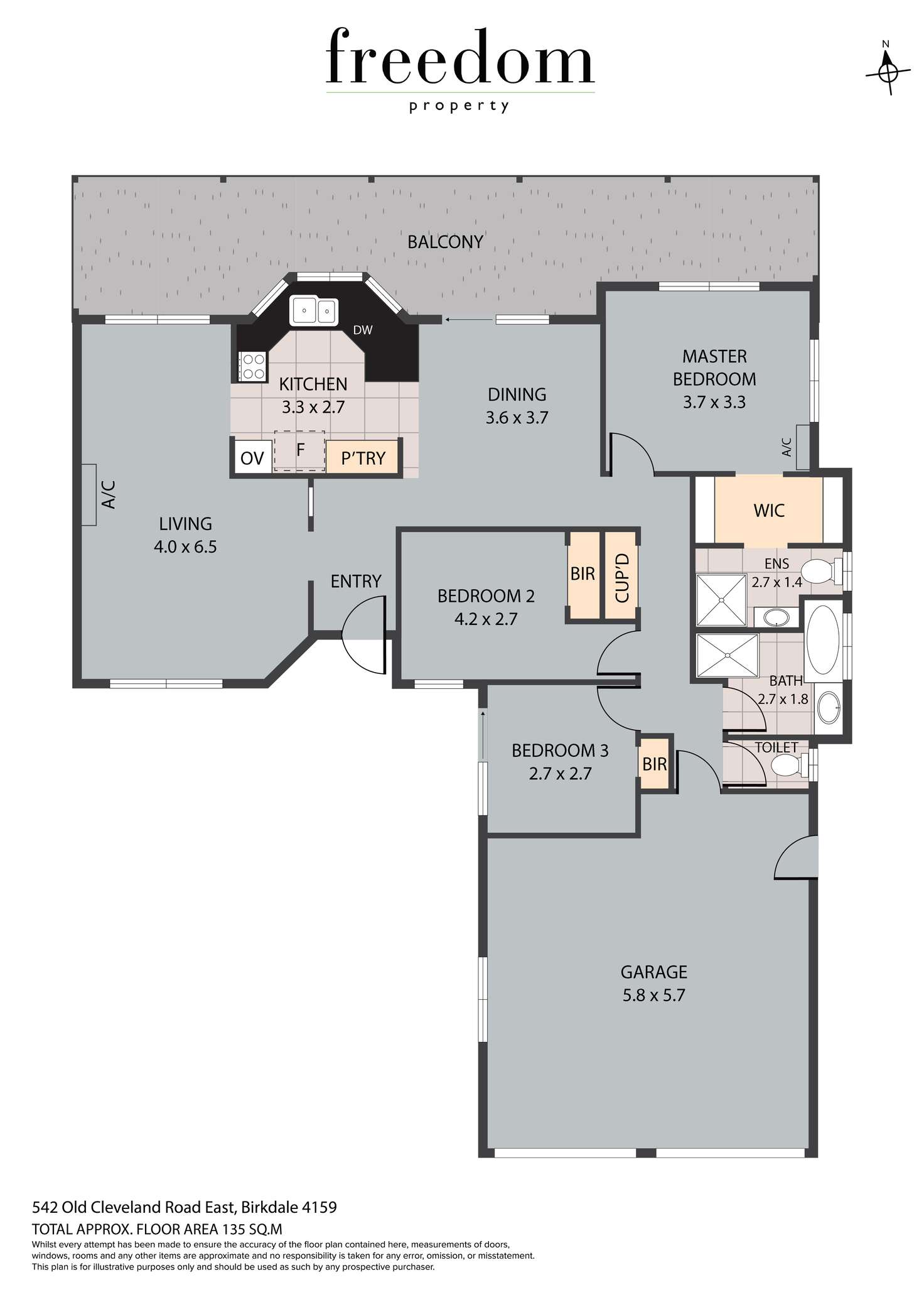 Floorplan of Homely house listing, 542 Old Cleveland Road East, Birkdale QLD 4159